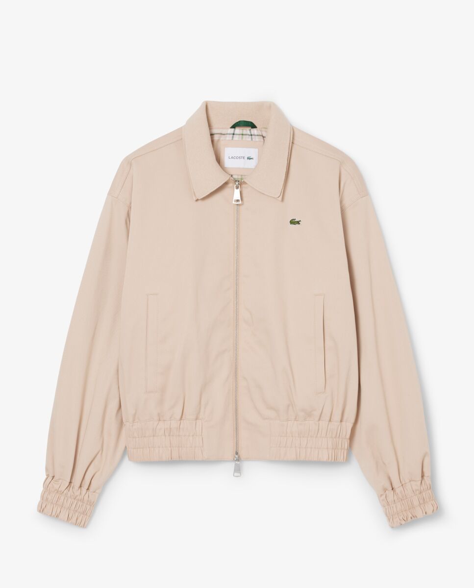 Chaqueta de mujer elástica con cuello doble - Lacoste - Beige Beige-5