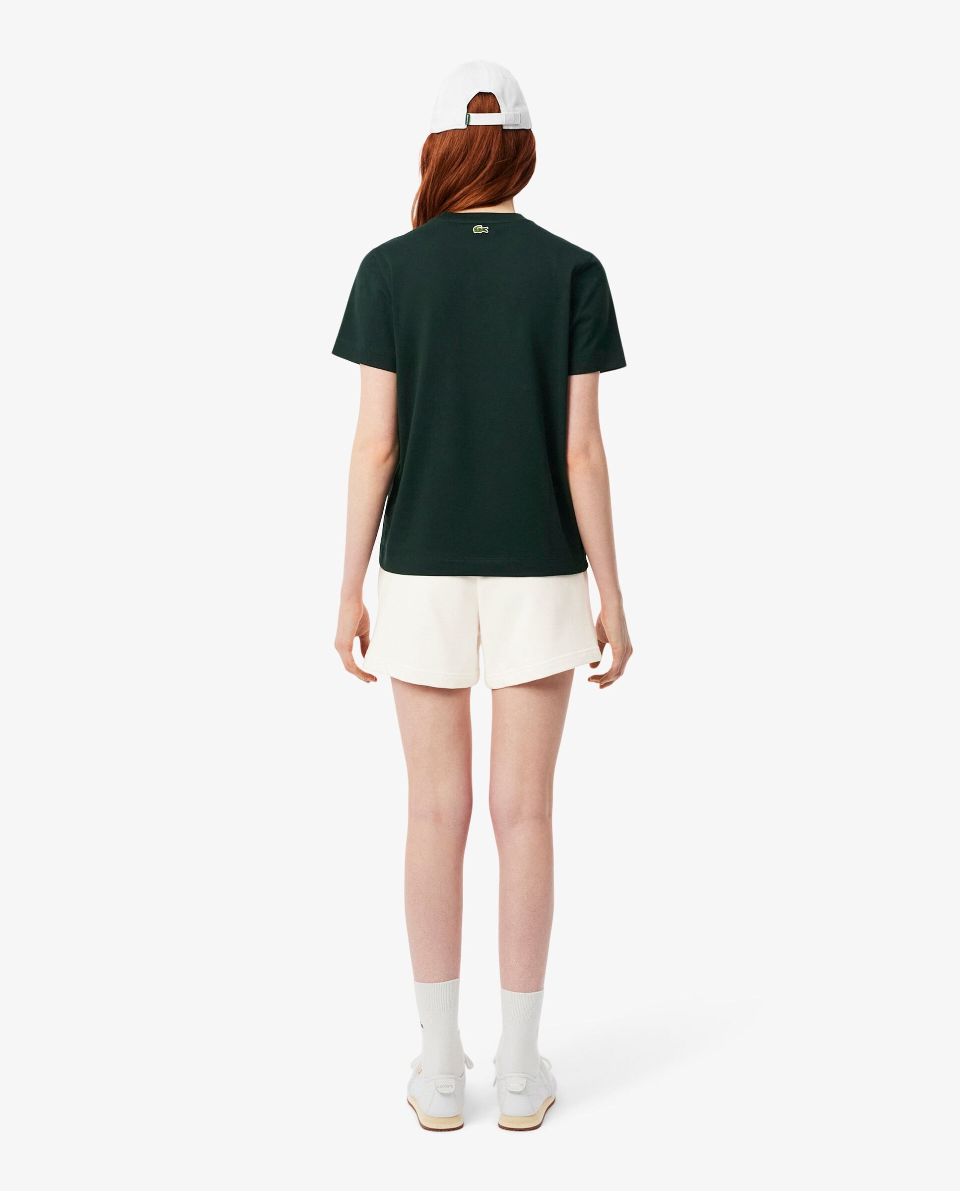 Pantalón de mujer corto de felpa - Lacoste - Blanco Blanco-2