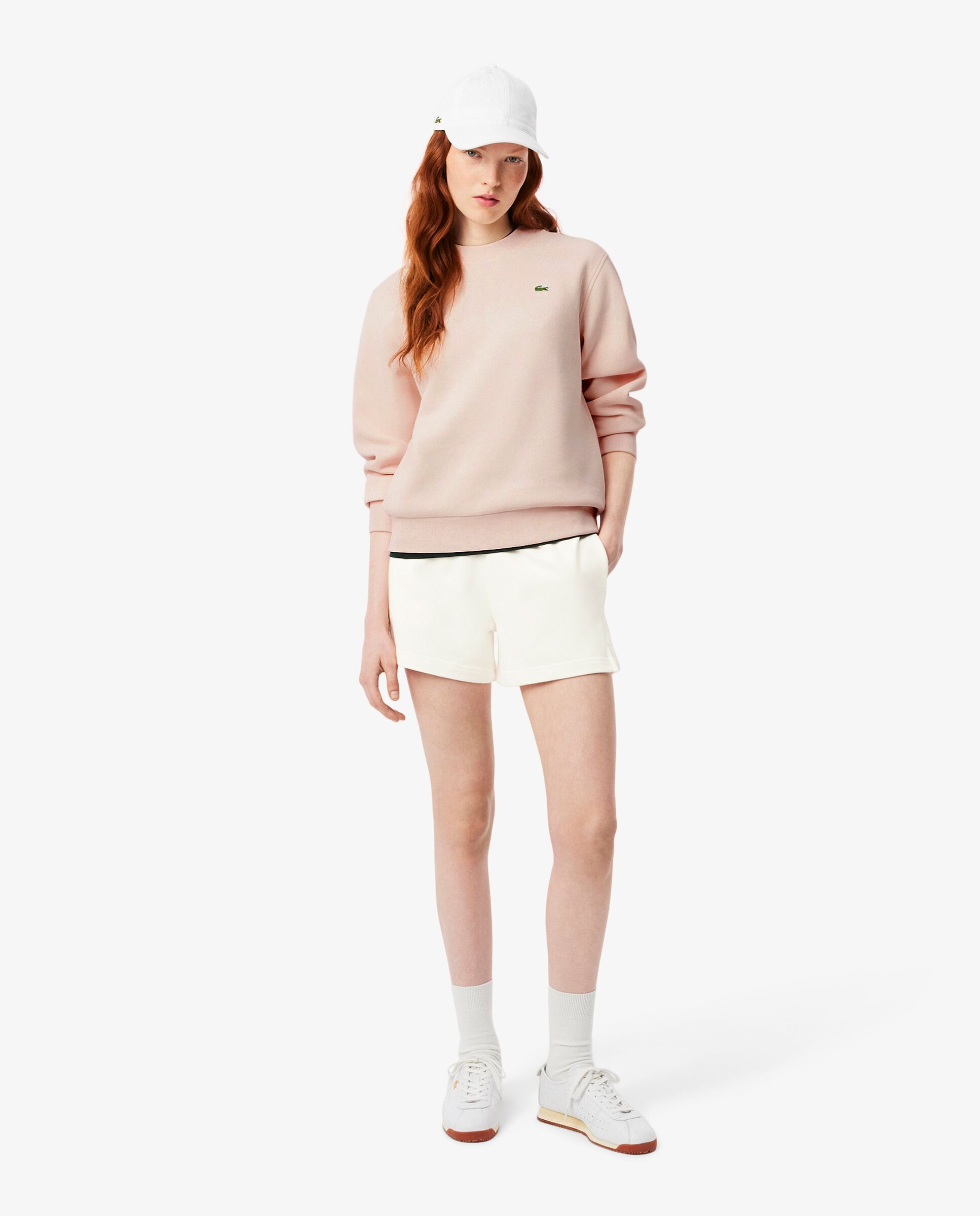 Pantalón de mujer corto de felpa - Lacoste - Blanco Blanco-4