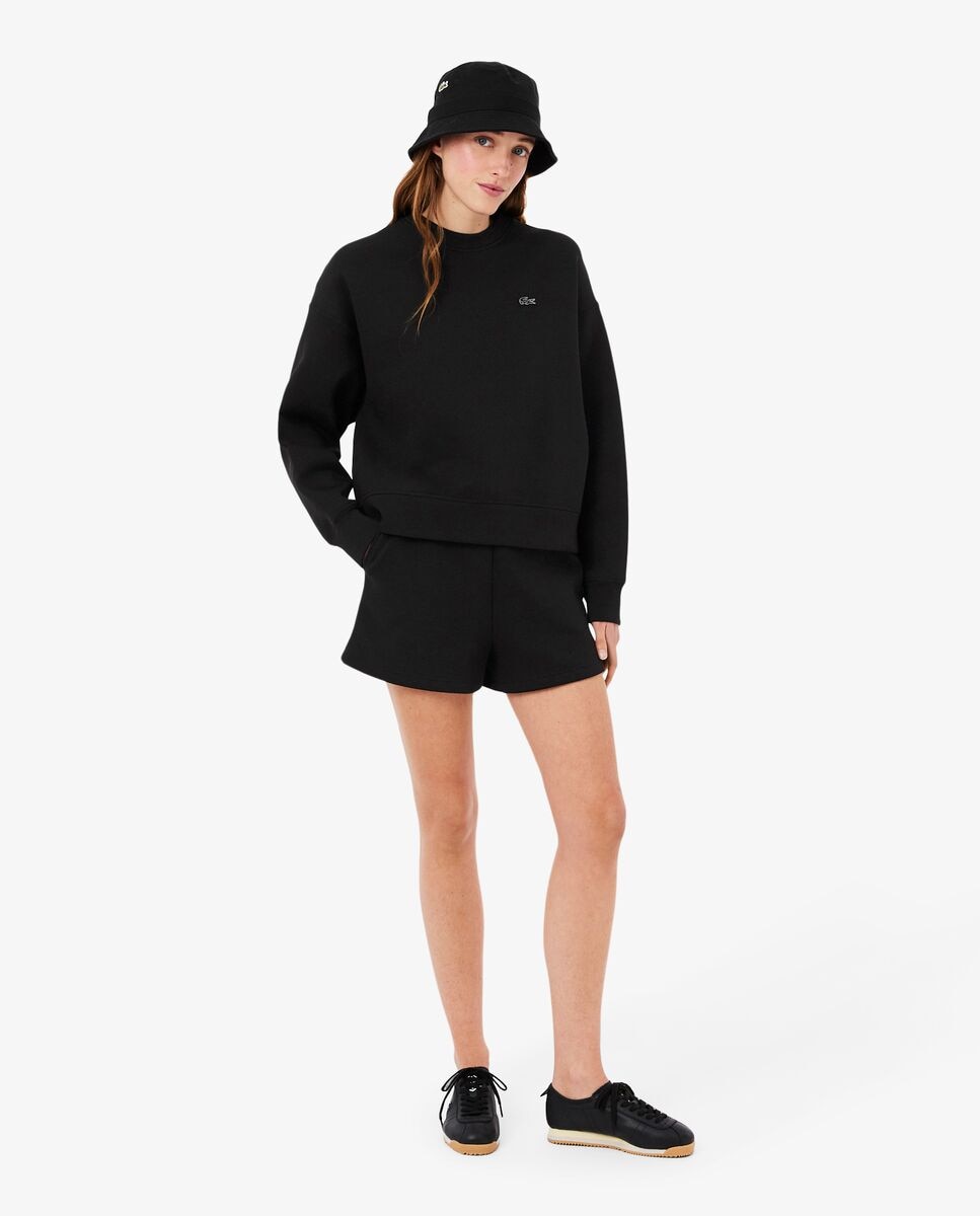 Pantalón de mujer corto de punto de doble cara - Lacoste - Negro Negro-1