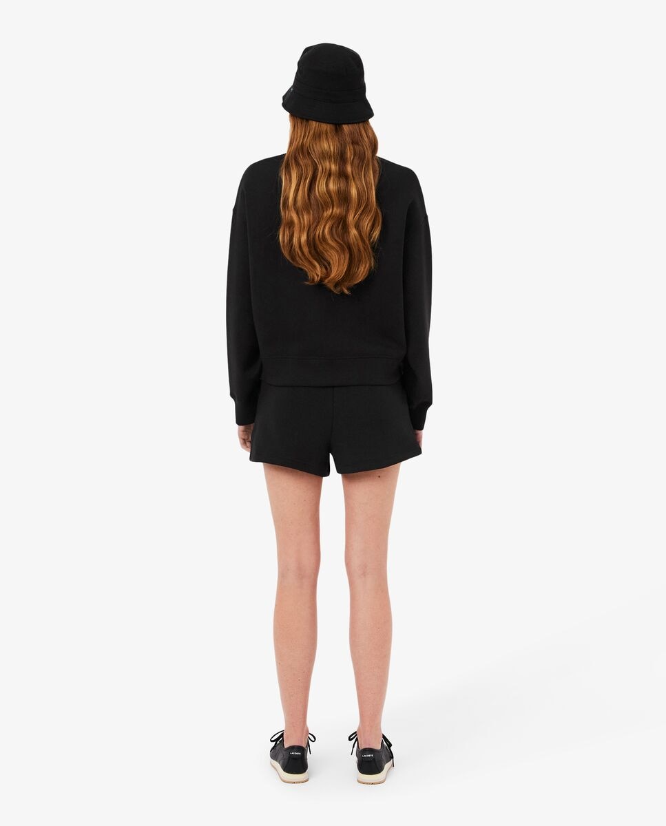Pantalón de mujer corto de punto de doble cara - Lacoste - Negro Negro-3