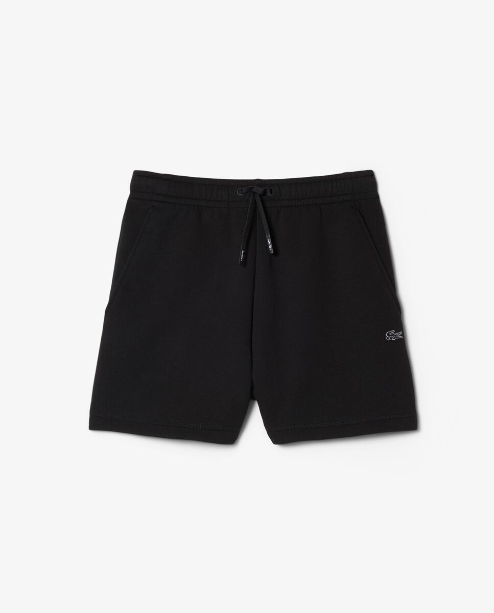 Pantalón de mujer corto de punto de doble cara - Lacoste - Negro Negro-6