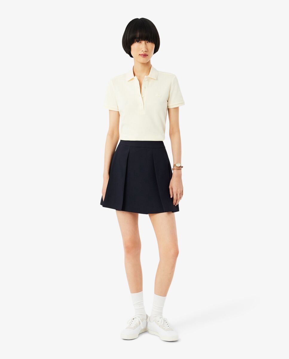 Falda corta plisada vaporosa - Lacoste - Azul marino Azul marino-1