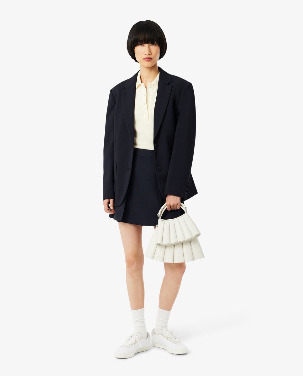 Falda corta plisada vaporosa - Lacoste - Azul marino Azul marino-5