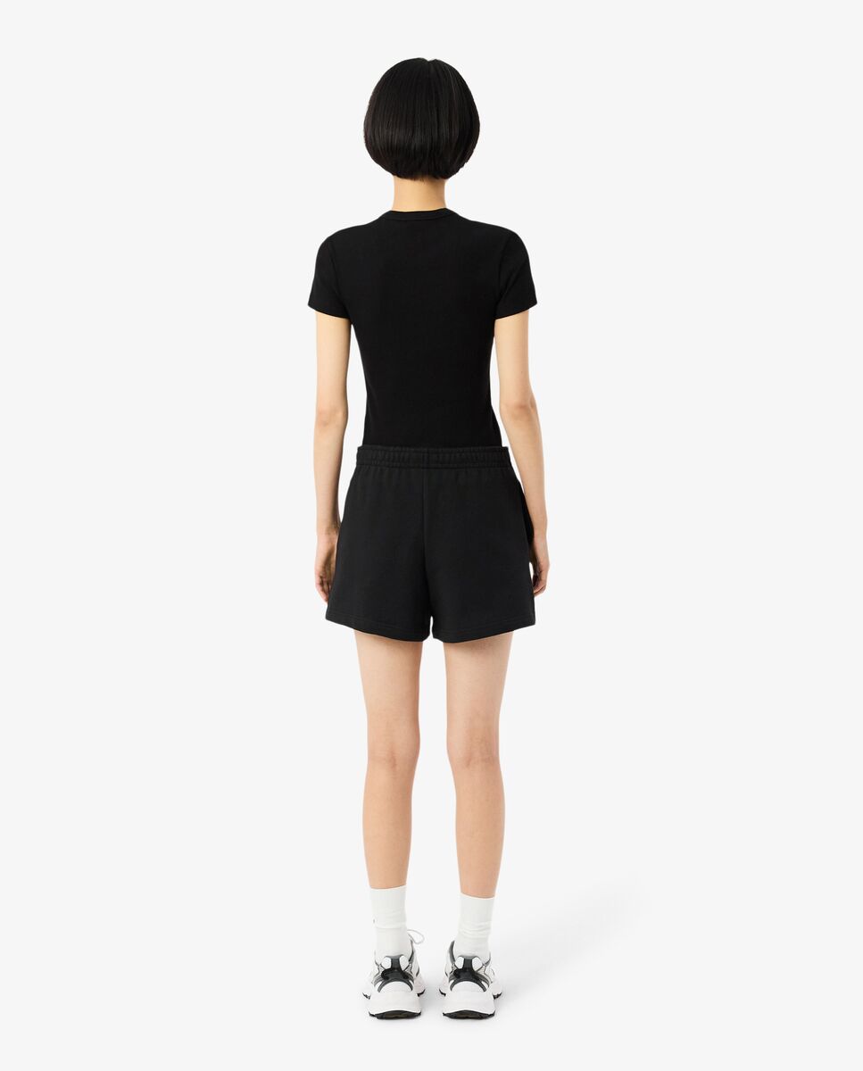 Pantalón de mujer corto de felpa - Lacoste - Negro Negro-3
