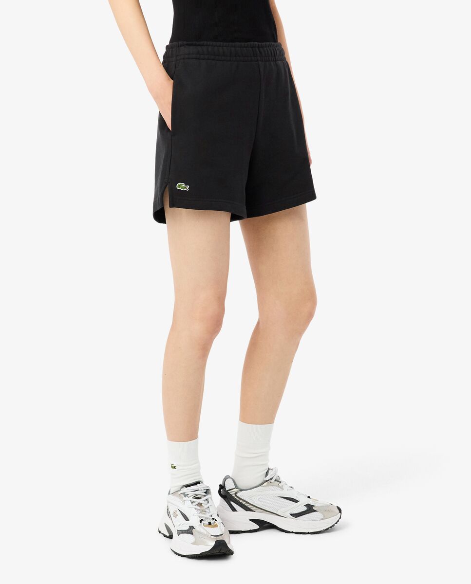 Pantalón de mujer corto de felpa - Lacoste - Negro Negro-4
