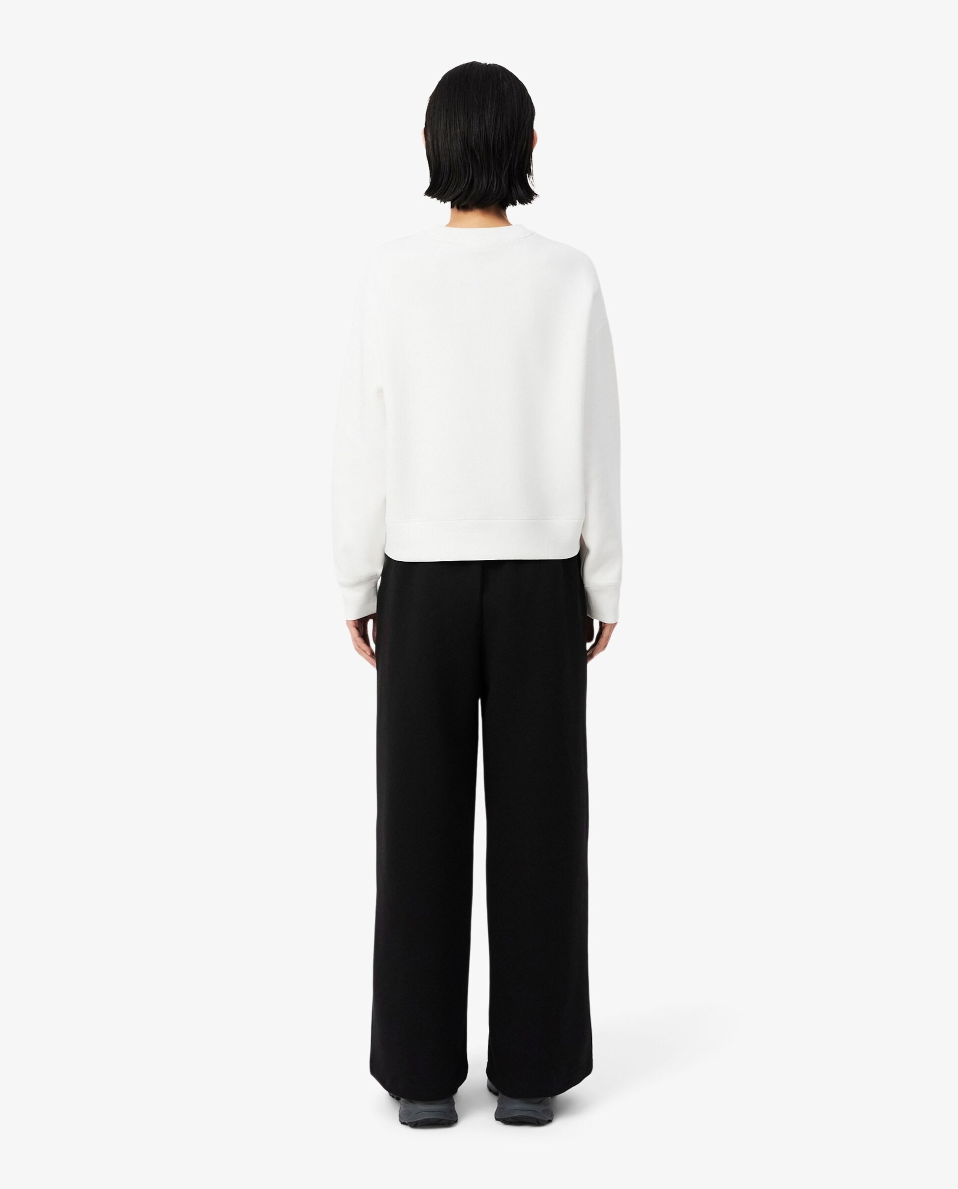 Pantalón de mujer de chándal de corte amplio de punto - Lacoste - Negro Negro-2