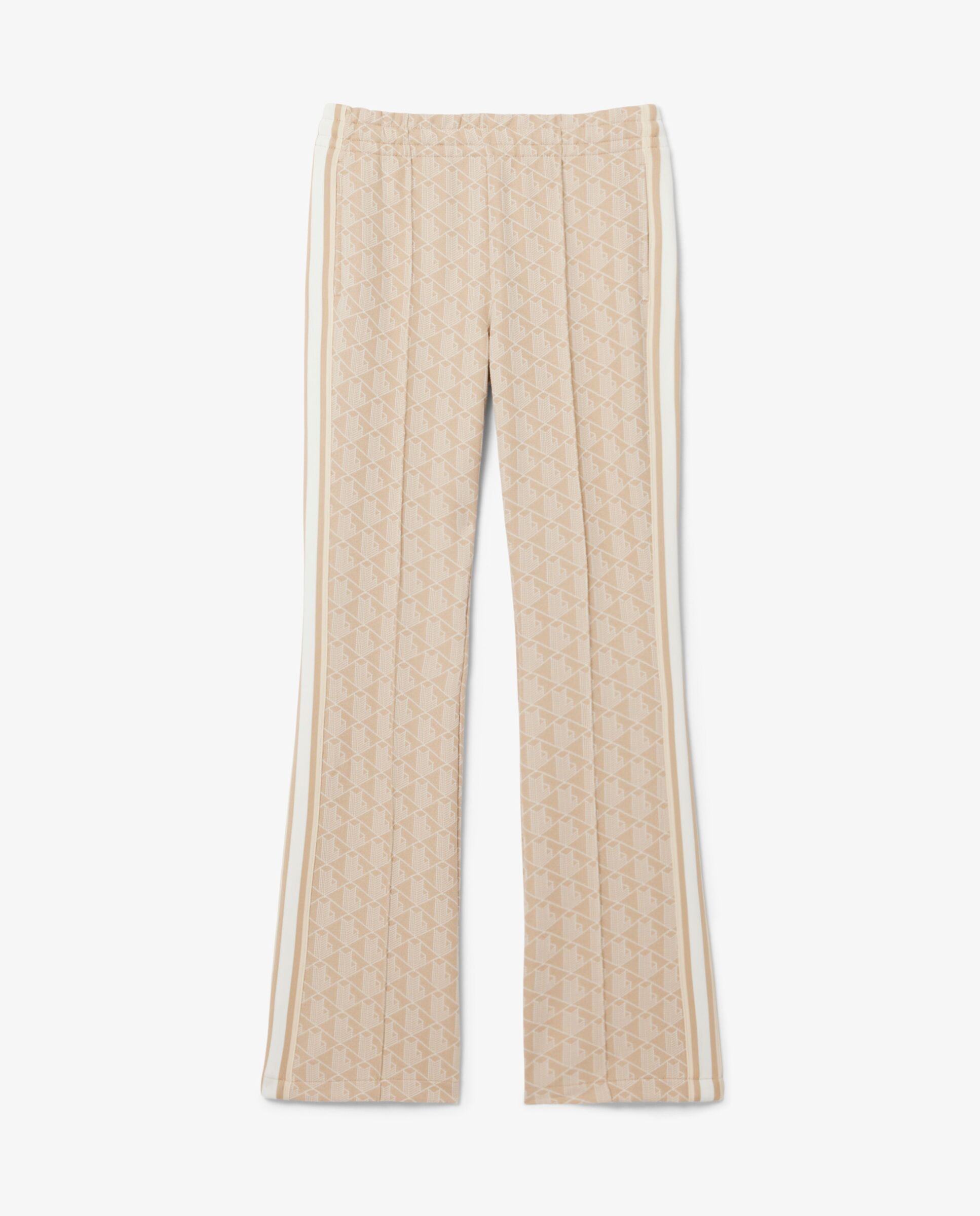 Pantalón de mujer de chándal acampanado con monograma - Lacoste - Beige Beige-6