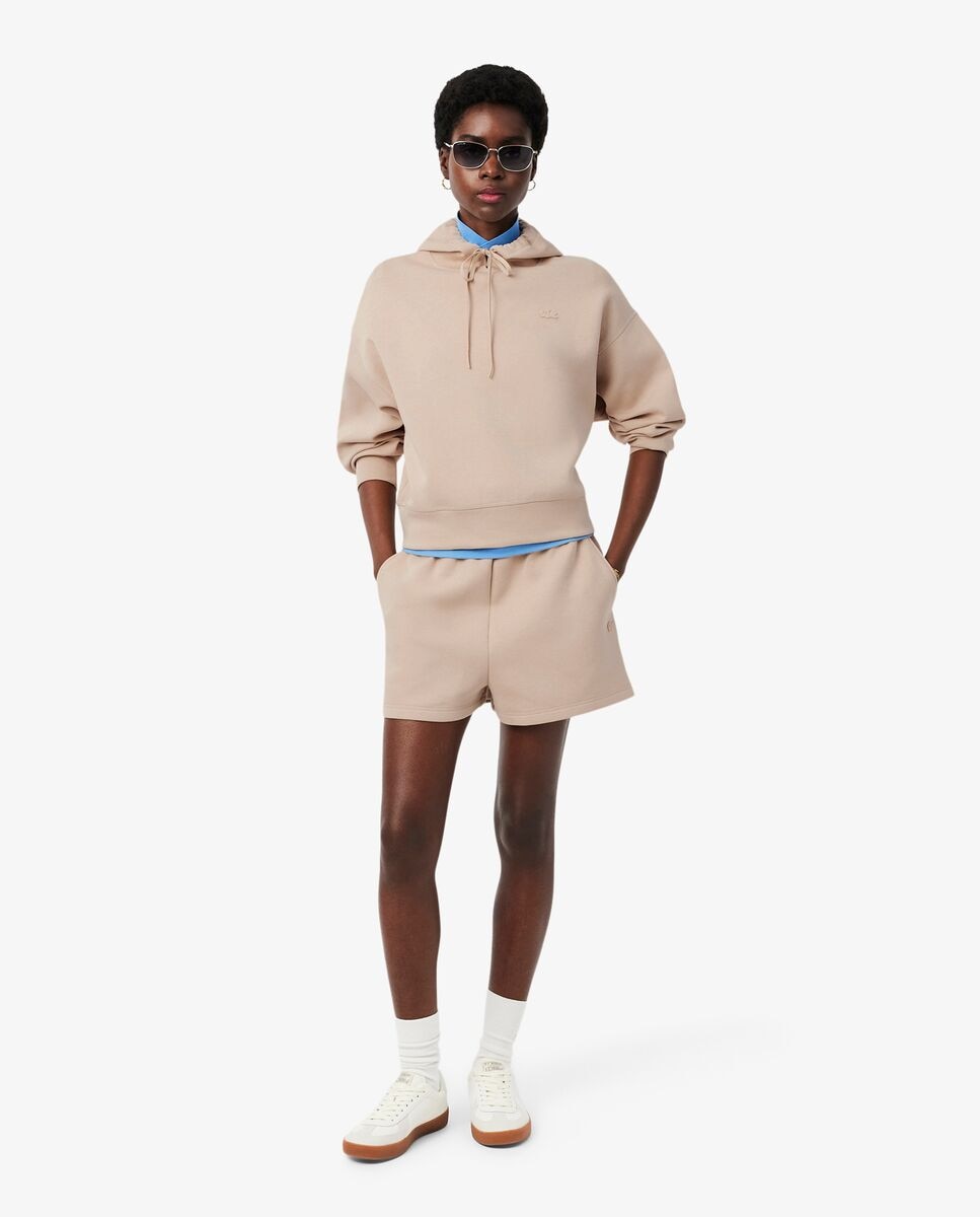 Sudadera de mujer con capucha ajustable oversized - Lacoste - Beige Beige-4