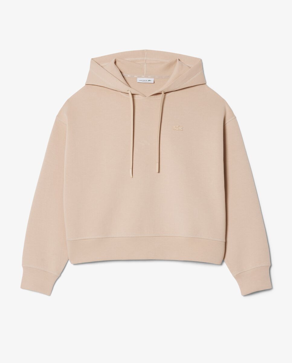 Sudadera de mujer con capucha ajustable oversized - Lacoste - Beige Beige-5