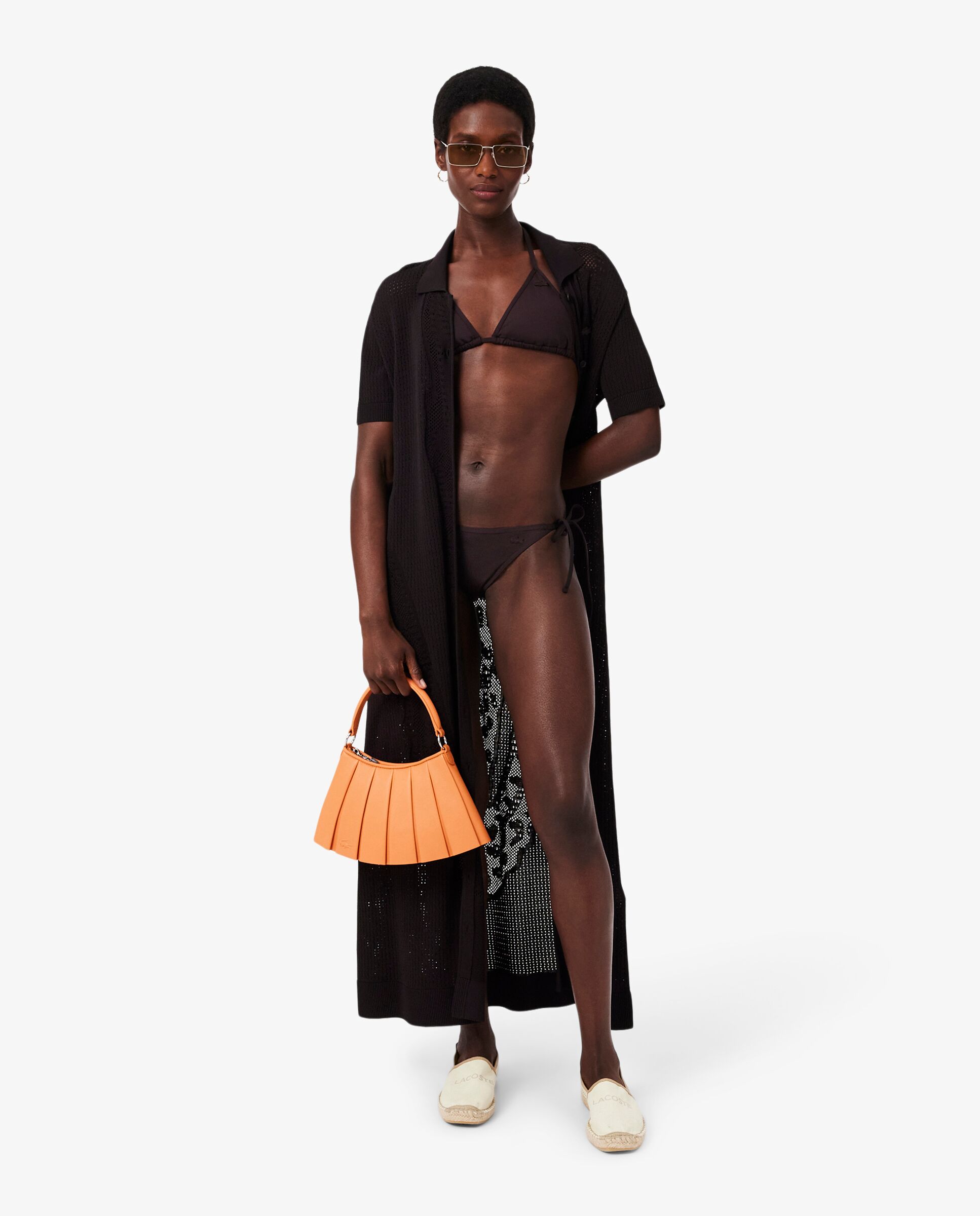 Braguitas de mujer de baño - Lacoste - Marrón Marrón-4