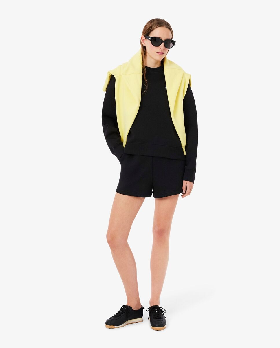 Sudadera de mujer oversized de punto de doble cara - Lacoste - Negro Negro-4