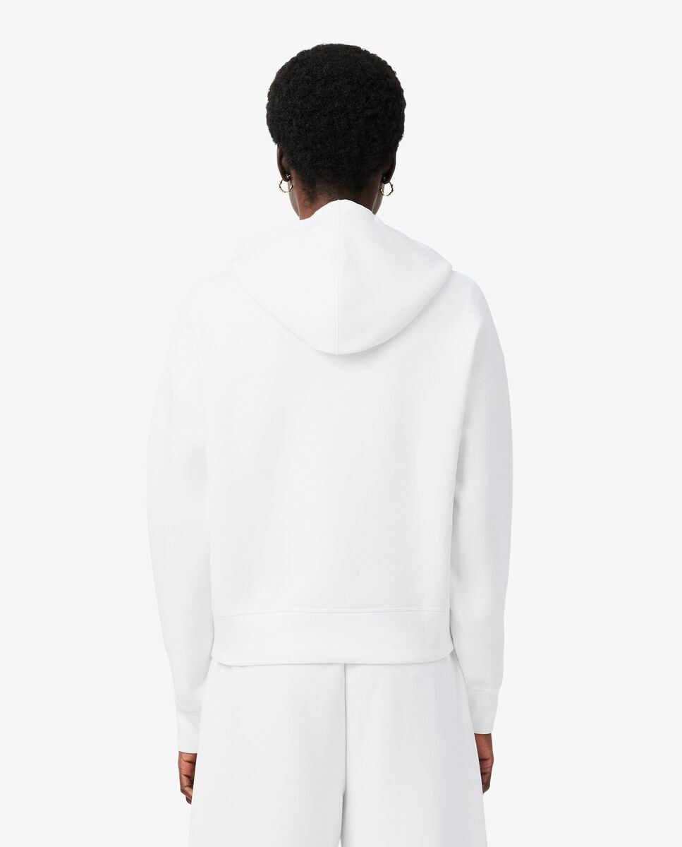 Sudadera de mujer con capucha ajustable oversized - Lacoste - Blanco Blanco-2