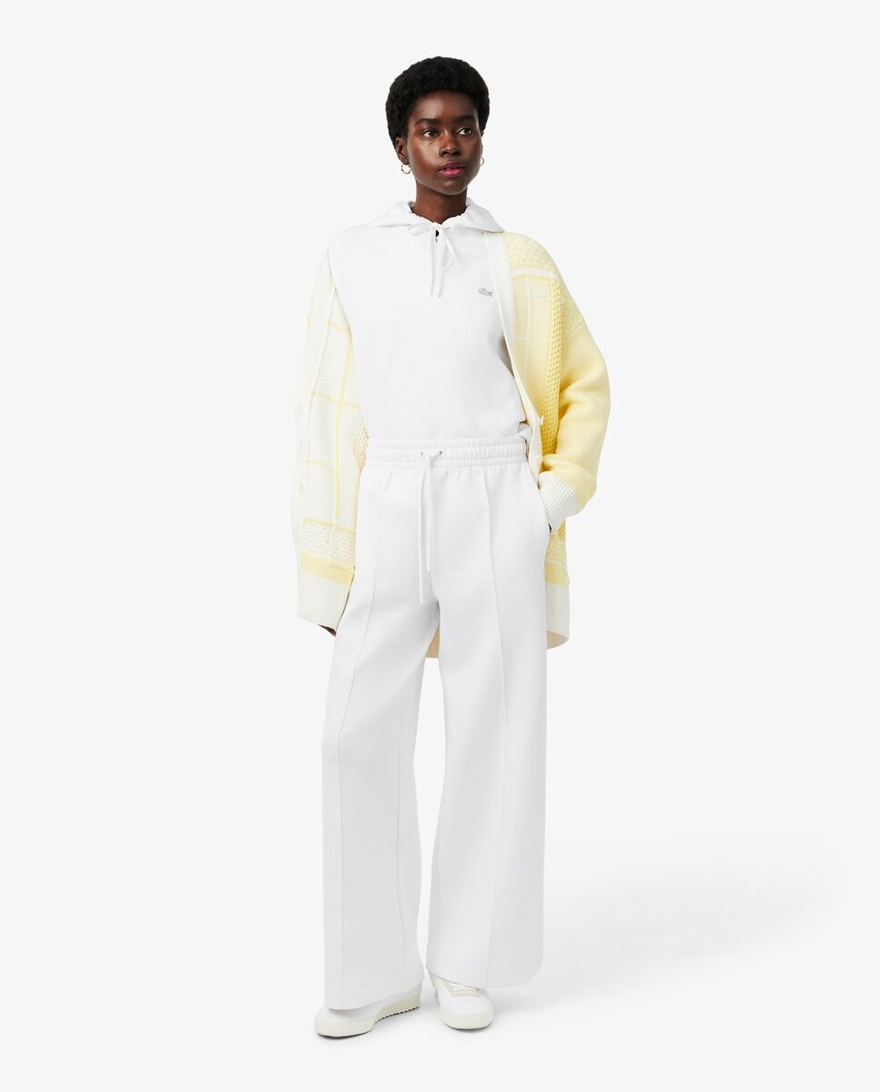 Sudadera de mujer con capucha ajustable oversized - Lacoste - Blanco Blanco-4