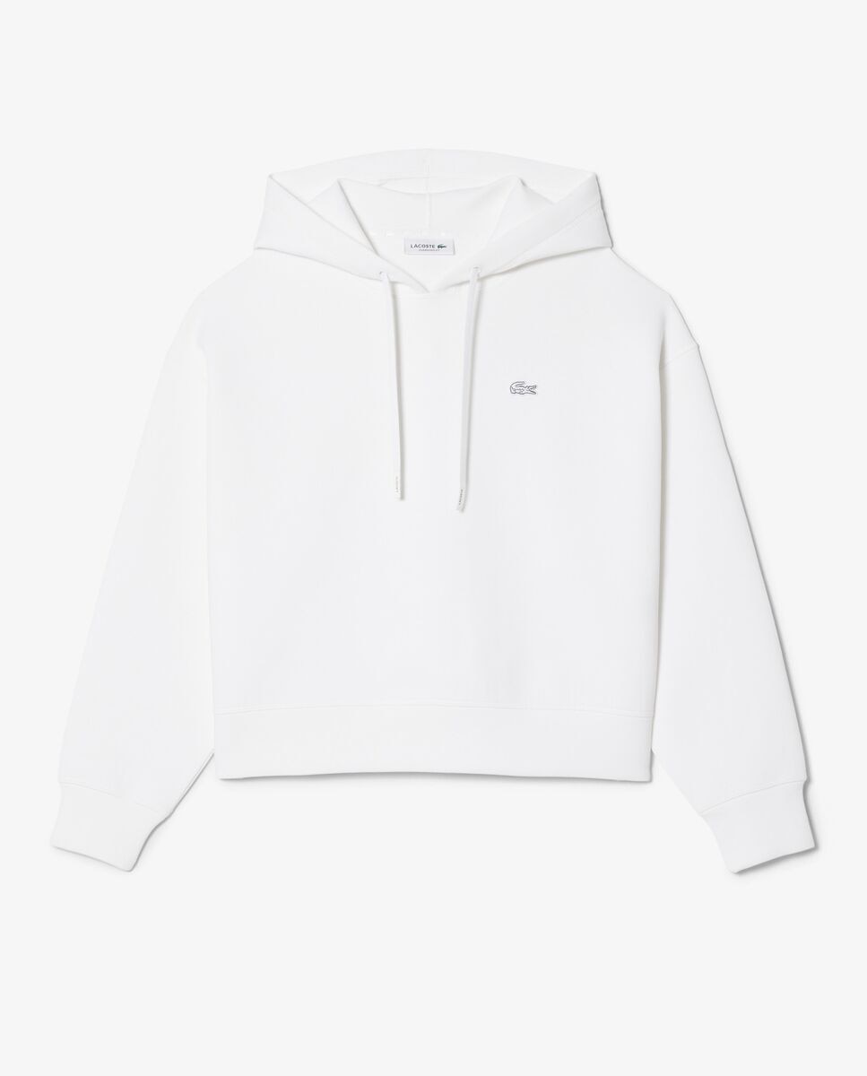 Sudadera de mujer con capucha ajustable oversized - Lacoste - Blanco Blanco-5