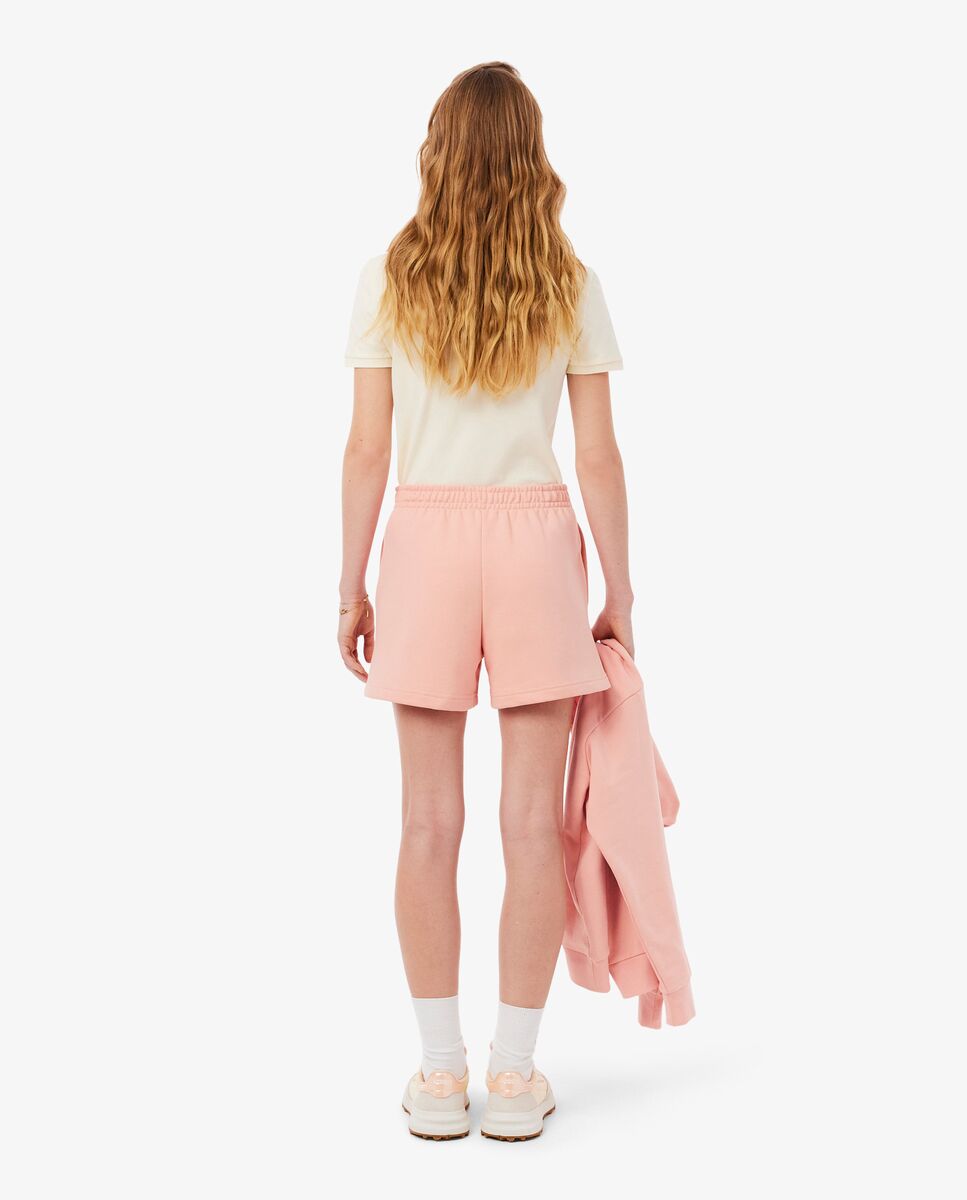 Pantalón de mujer corto de felpa - Lacoste - Rosa Rosa-3