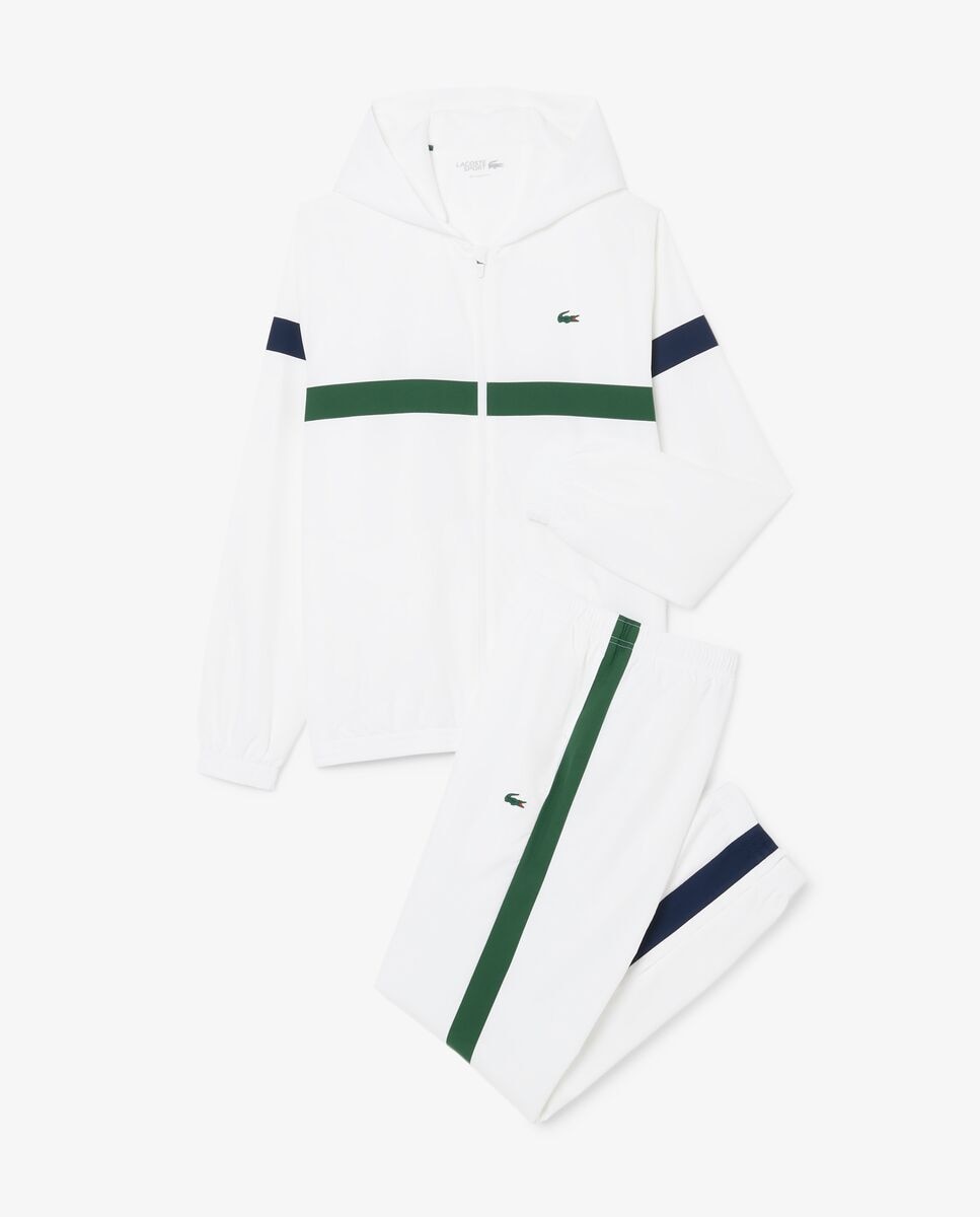 Chándal de hombre deportivo en bloques de color en - Lacoste - Blanco Blanco-5