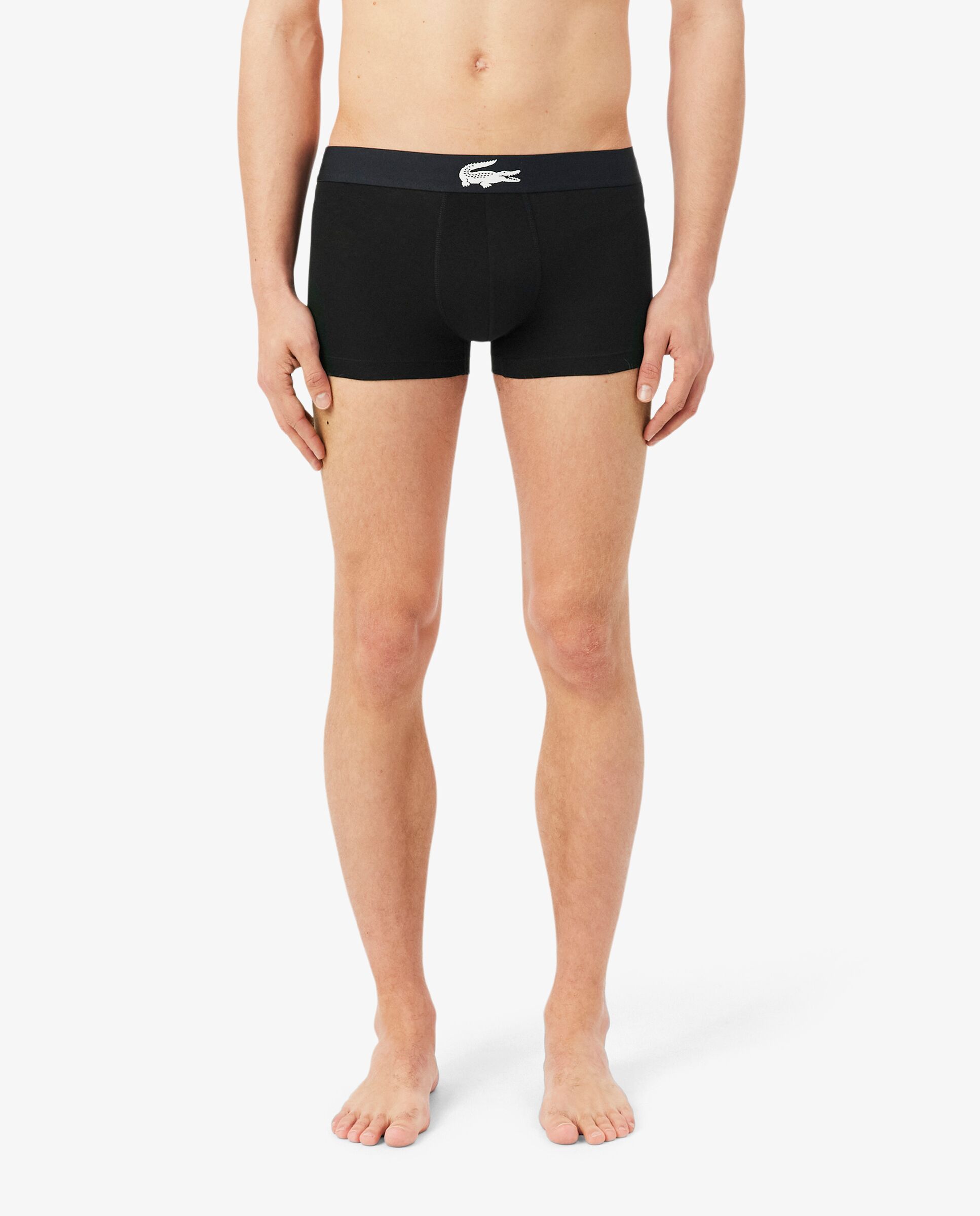 Pack de 3 calzoncillos de algodón con logo en la cintura - Lacoste - Negro Negro-3
