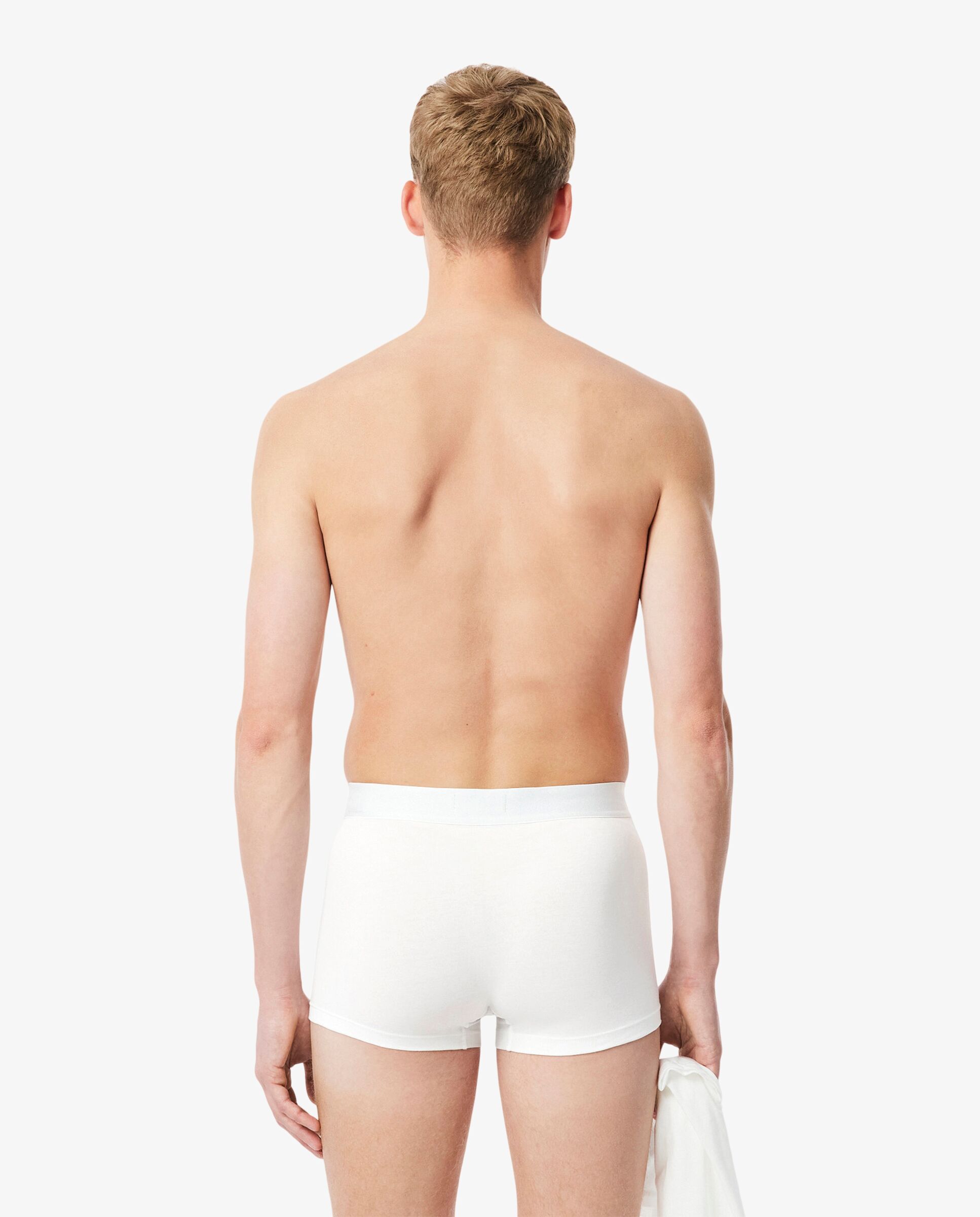 Pack de 3 calzoncillos de algodón con logo en la cintura - Lacoste - Blanco Blanco-2