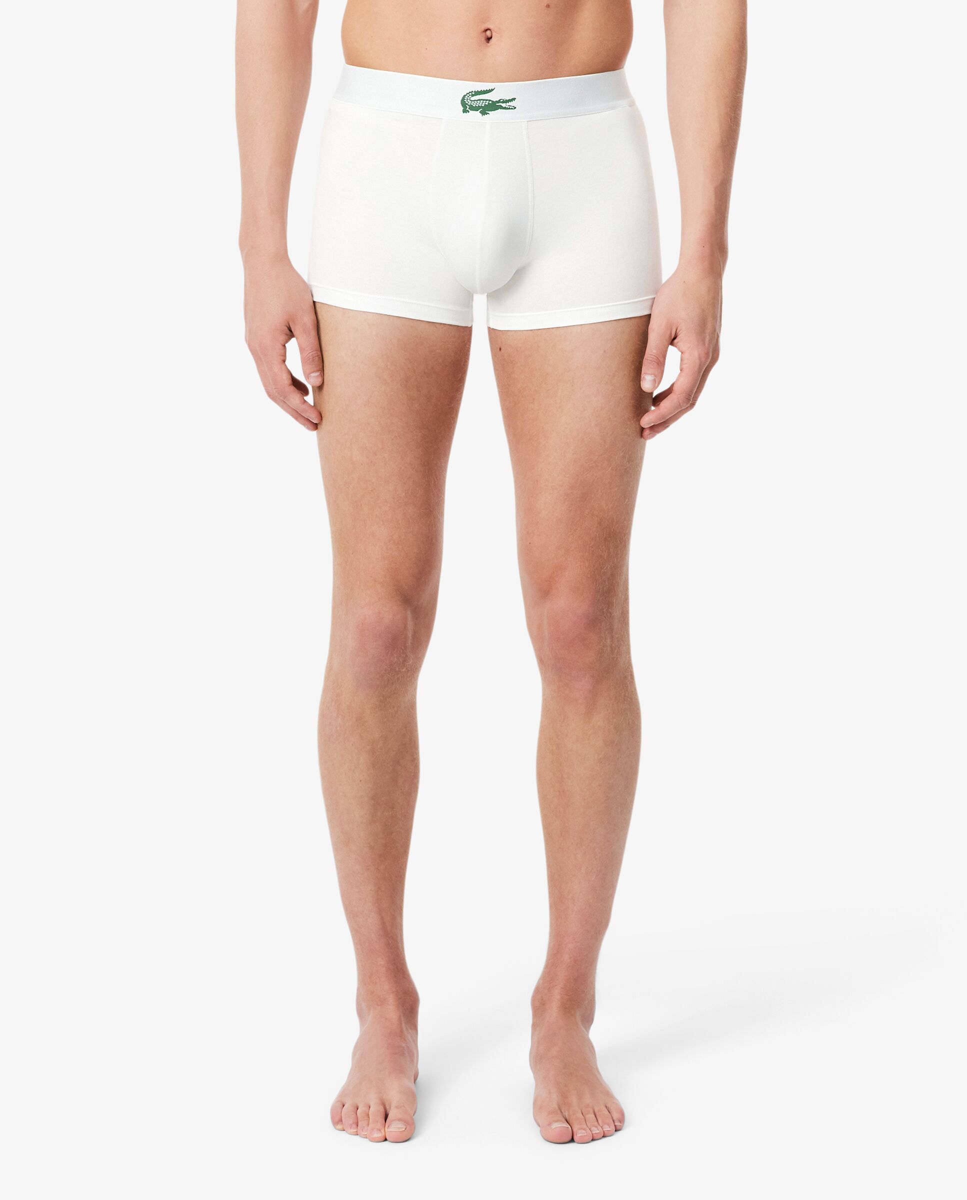 Pack de 3 calzoncillos de algodón con logo en la cintura - Lacoste - Blanco Blanco-3