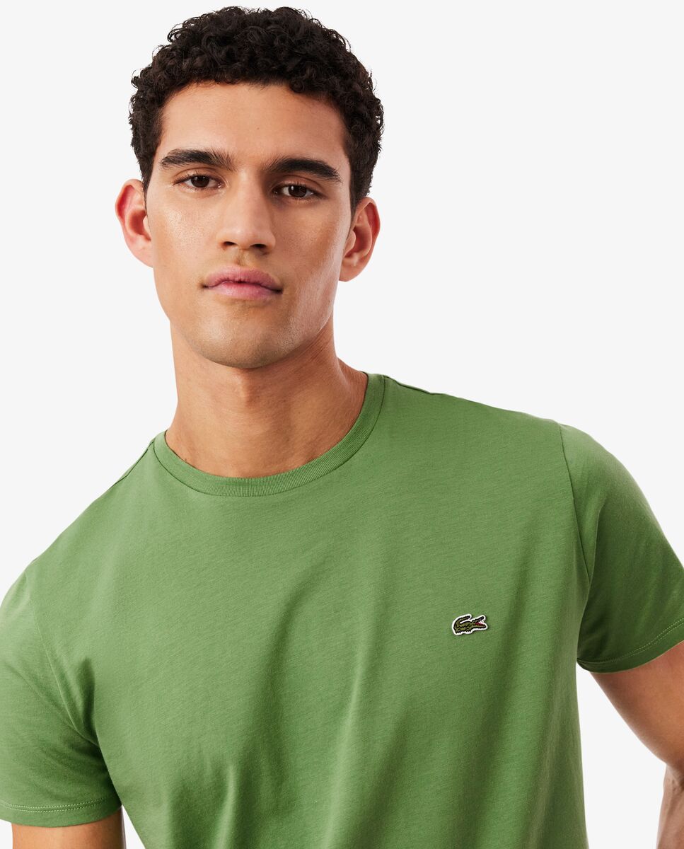 Camiseta de hombre de algodón pima de manga corta - Lacoste - Verde Verde-3