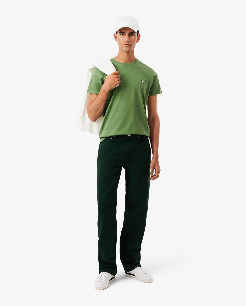 Camiseta de hombre de algodón pima de manga corta - Lacoste - Verde Verde-4