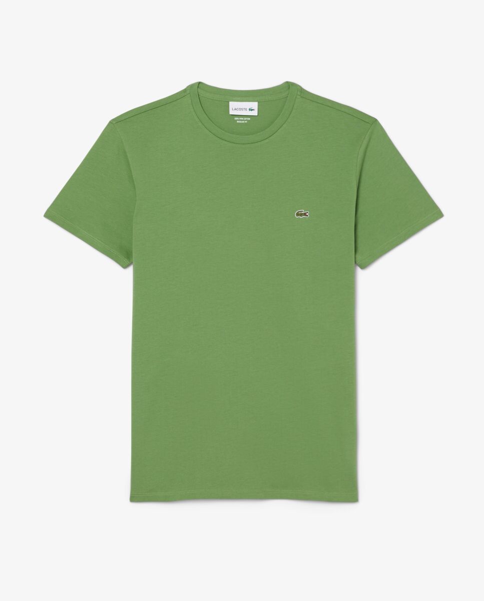 Camiseta de hombre de algodón pima de manga corta - Lacoste - Verde Verde-5