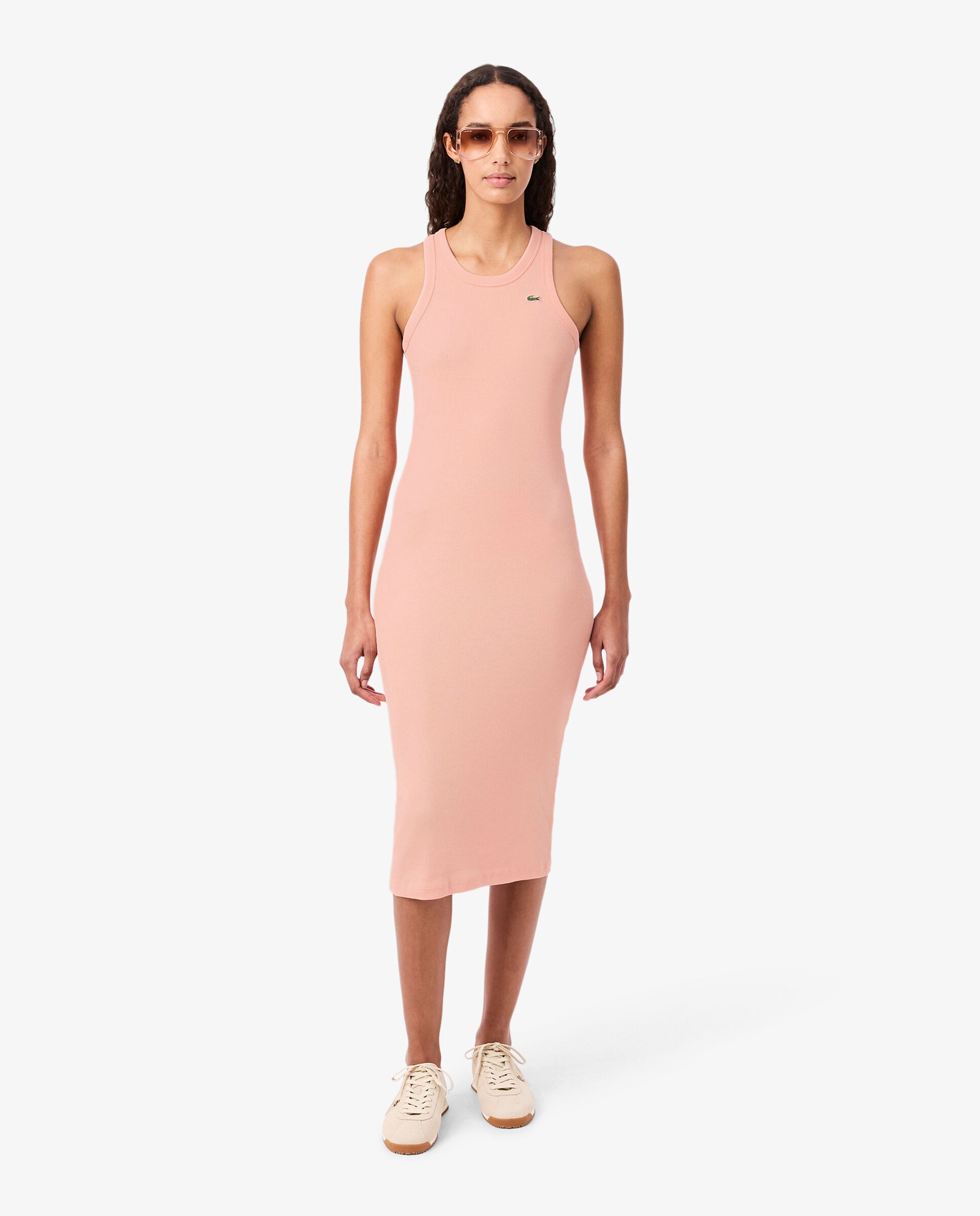 Imagen 1 de Vestido Lacoste en algodón ecológico sin mangas - Rosa Rosa