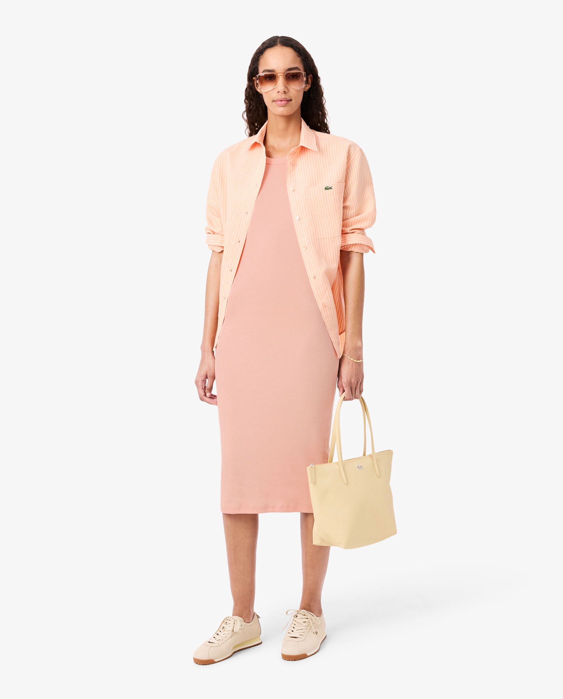 Imagen 4 de Vestido Lacoste en algodón ecológico sin mangas - Rosa Rosa