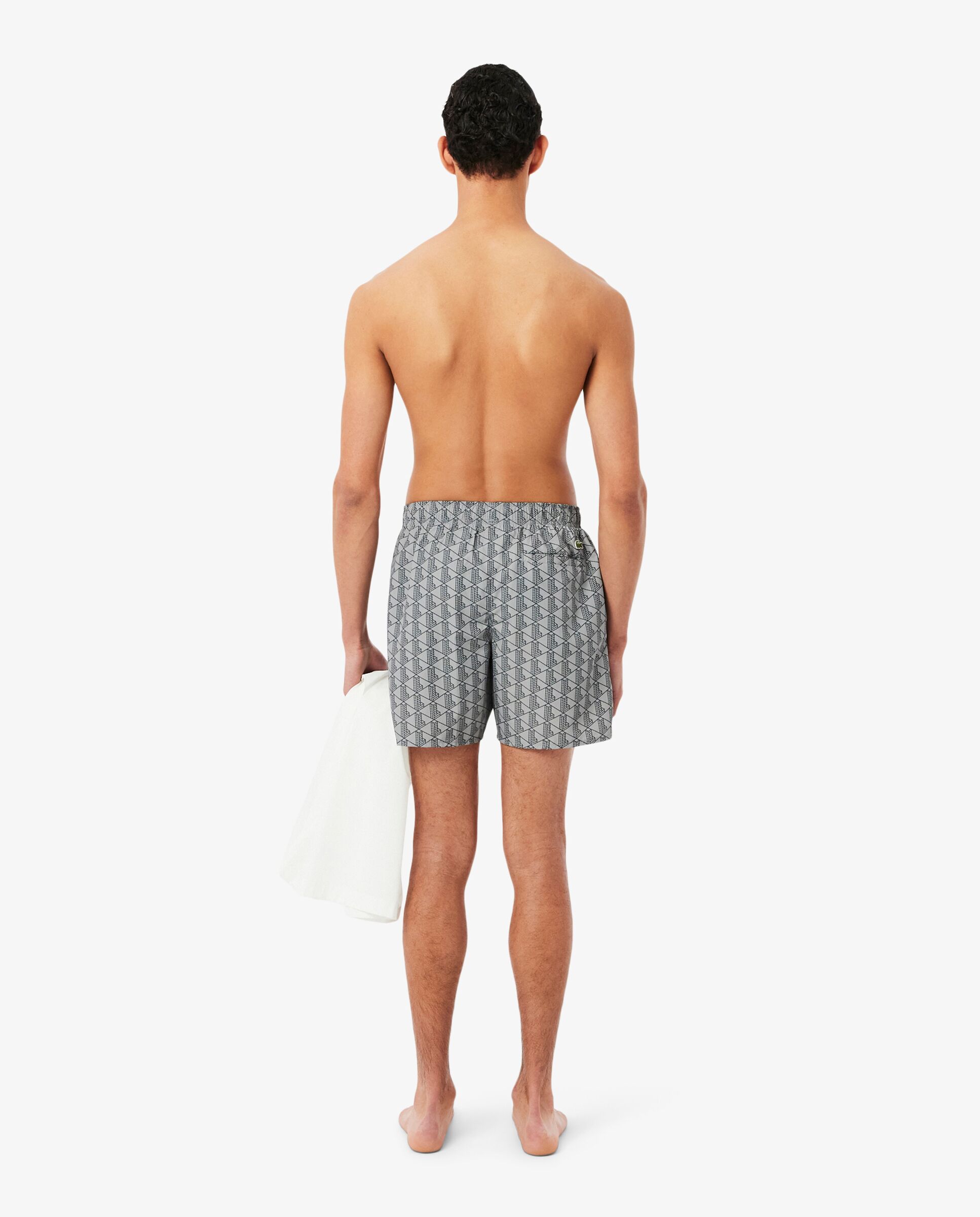 Bañadores boxer de hombre con estampado - Lacoste - Gris Gris-2