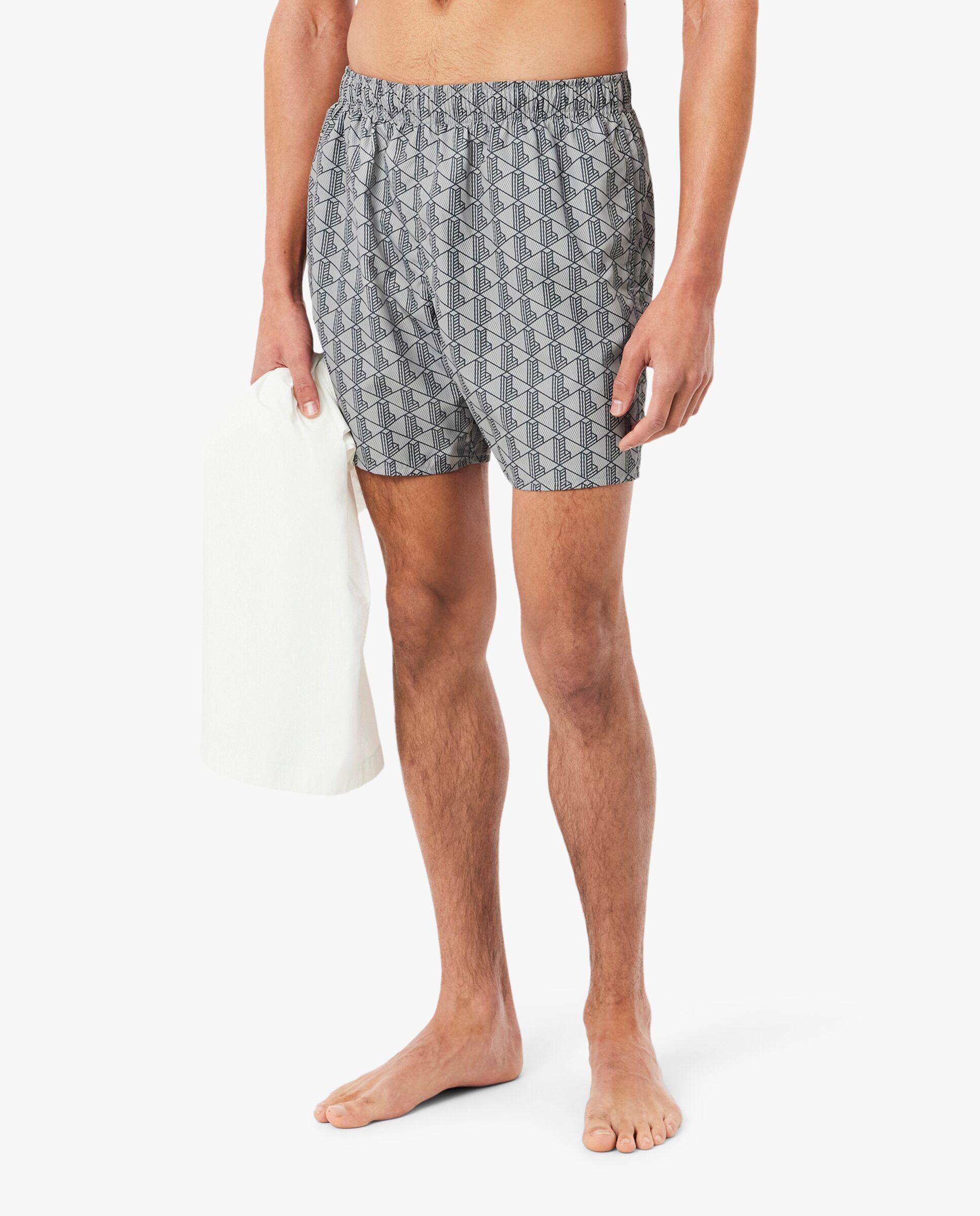 Bañadores boxer de hombre con estampado - Lacoste - Gris Gris-3