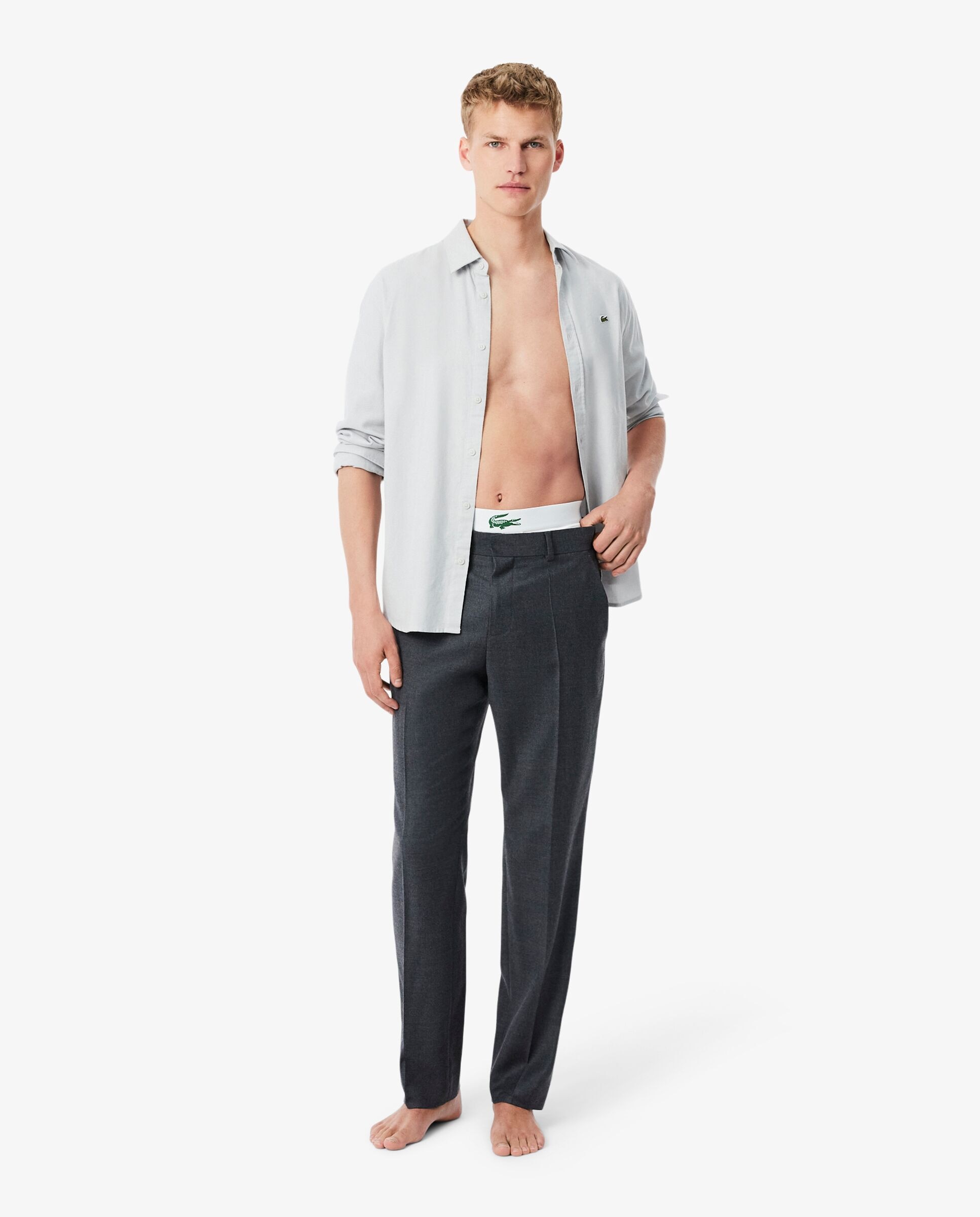 Pack de hombre de 3 calzoncillos de hombre tipo bóxer de hombre de punto jersey de hombre elástico en - Lacoste - Blanco Blanco-4