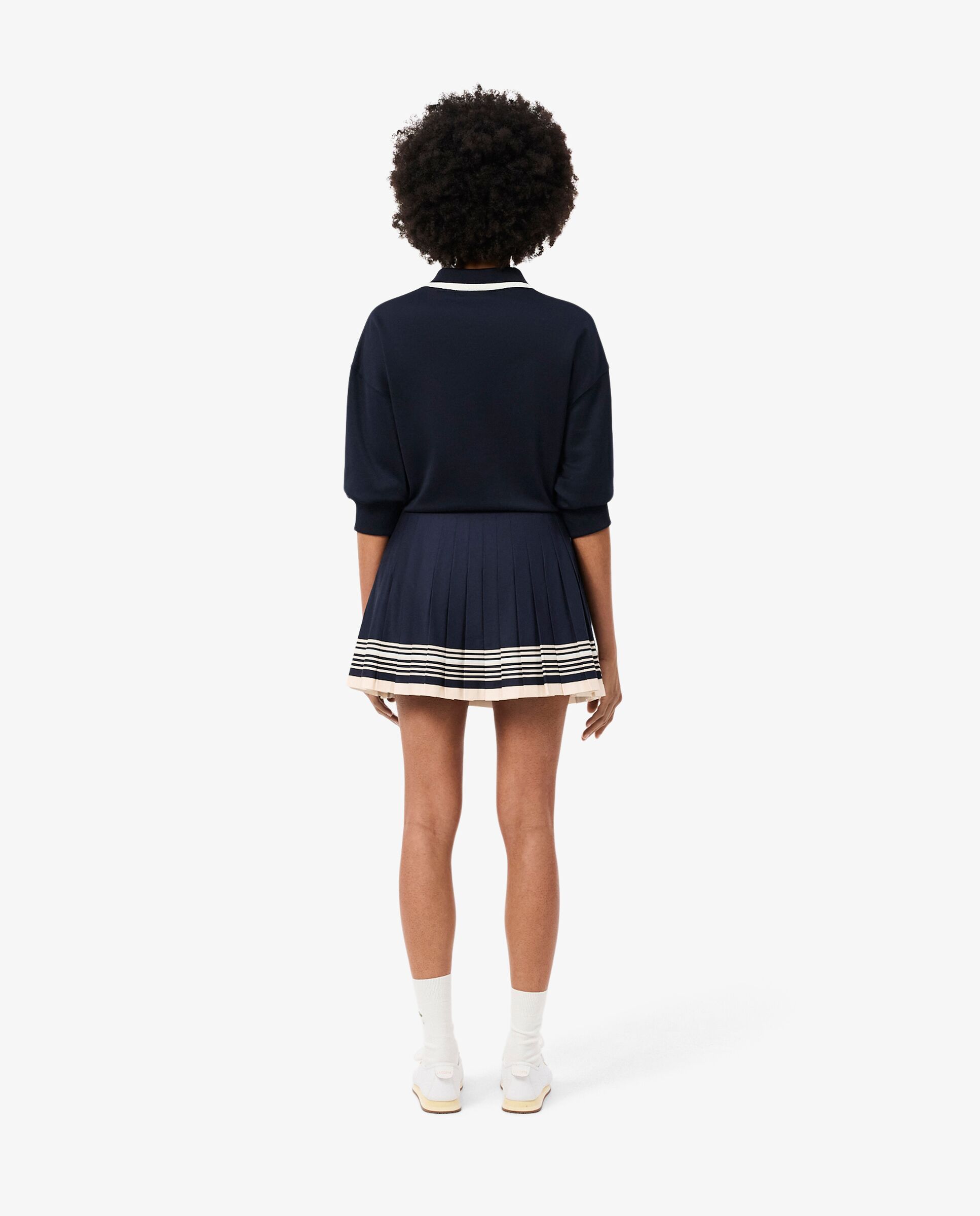 Falda corta tipo sobre plisada en rojo - Lacoste - Burdeos Burdeos-2
