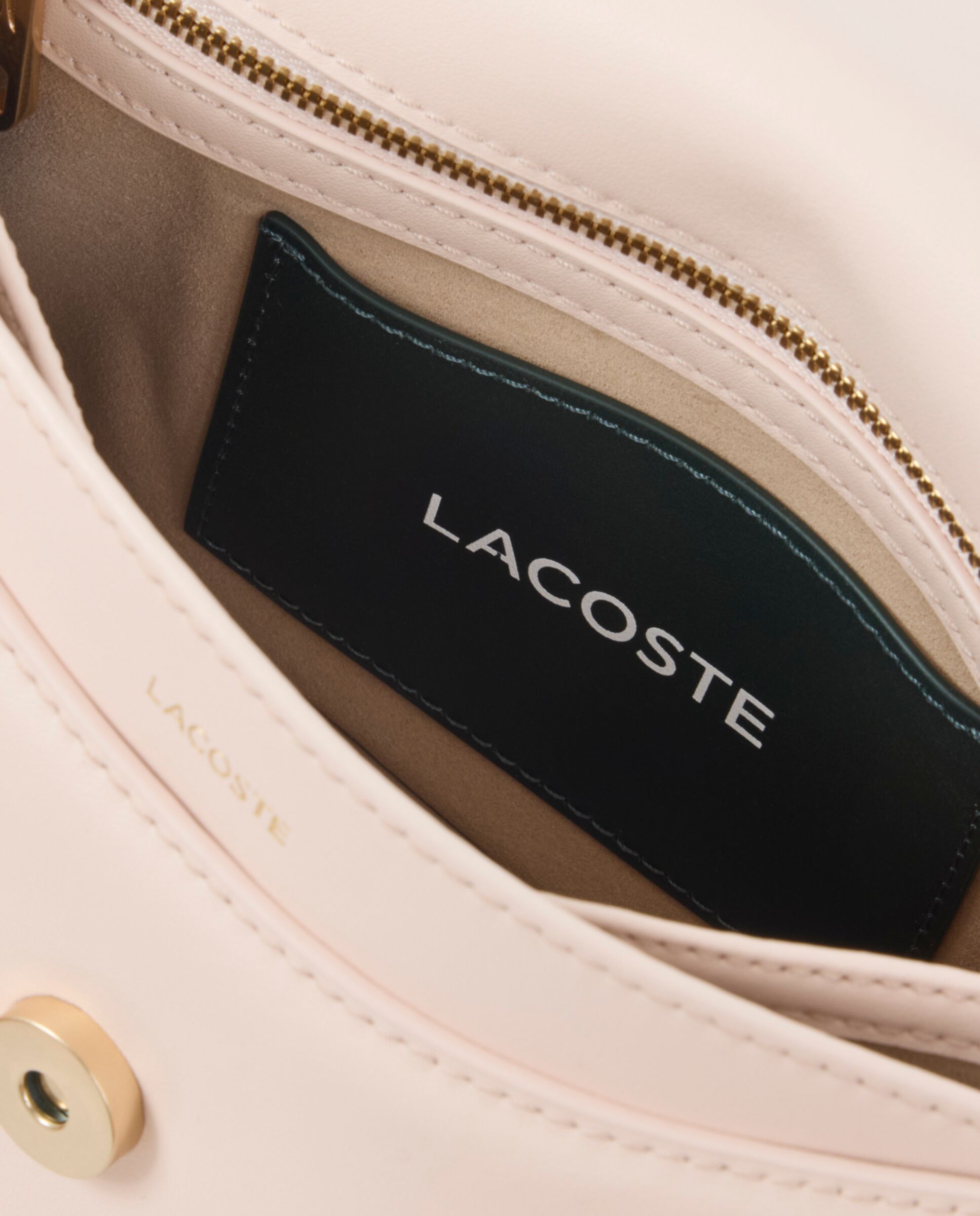 Bolso con solapa de piel Tennis Bliss - Lacoste - Rosa claro Rosa claro-5