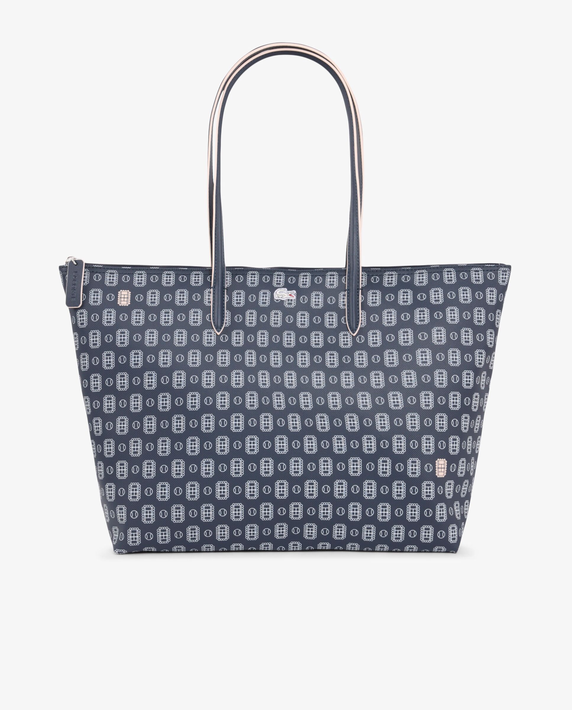 Bolso de mujer tote estampado concept grande en marine sombre farine - Lacoste - Rosa Rosa-1
