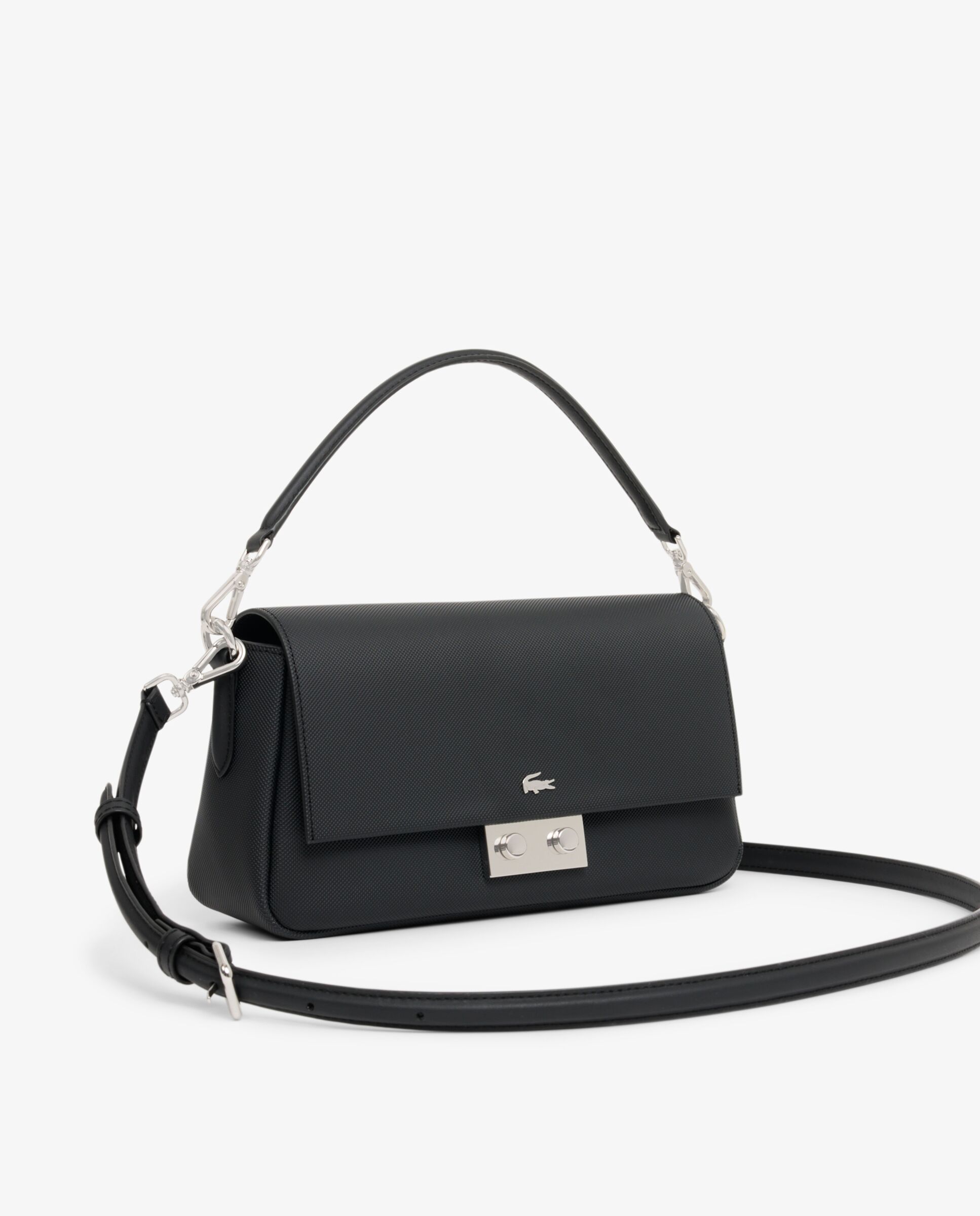 Bolso de mujer de mensajero con solapa daily city en - Lacoste - Negro Negro-2