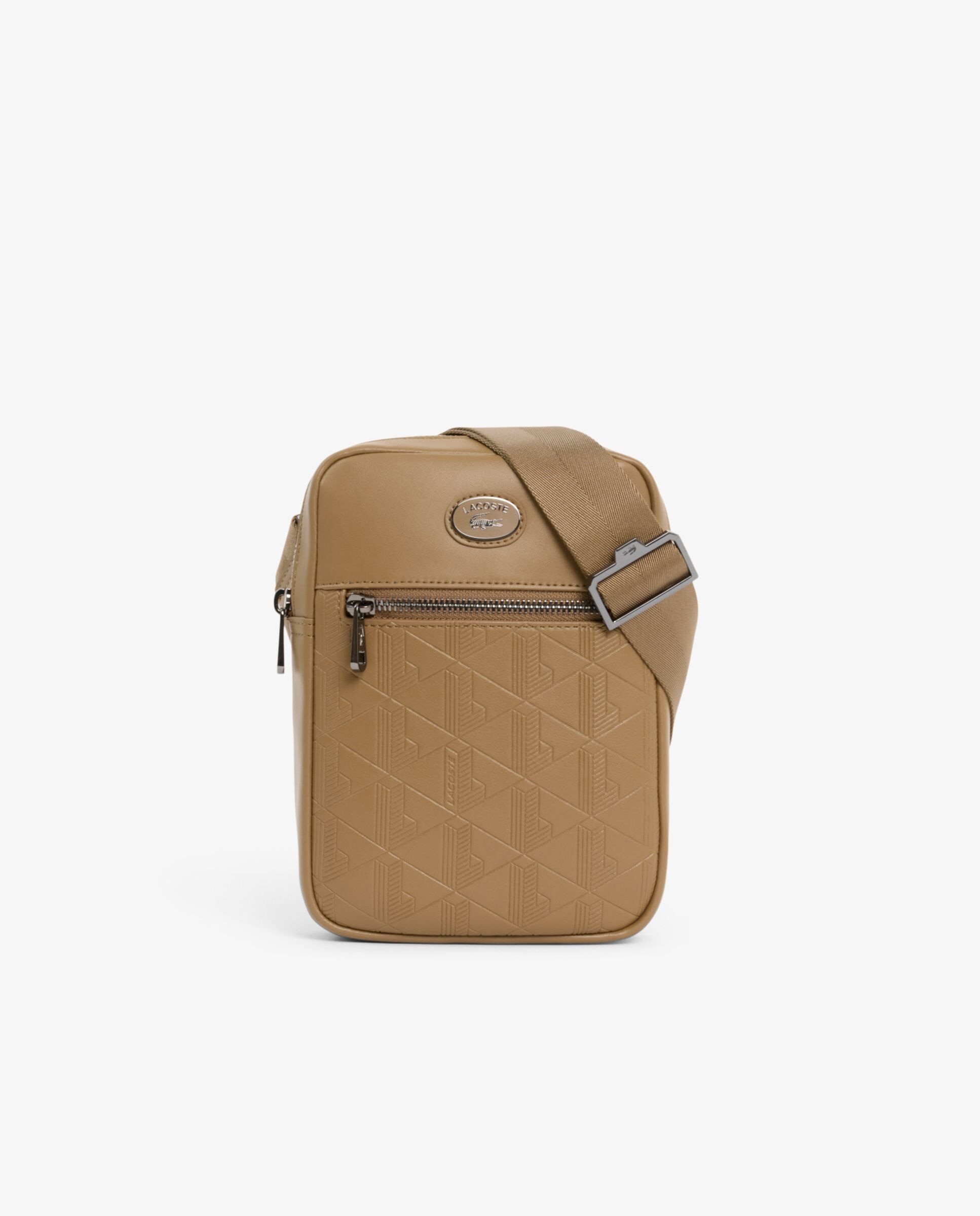 Imagen 1 de Cartera de hombre vertical con monograma estampado Beige