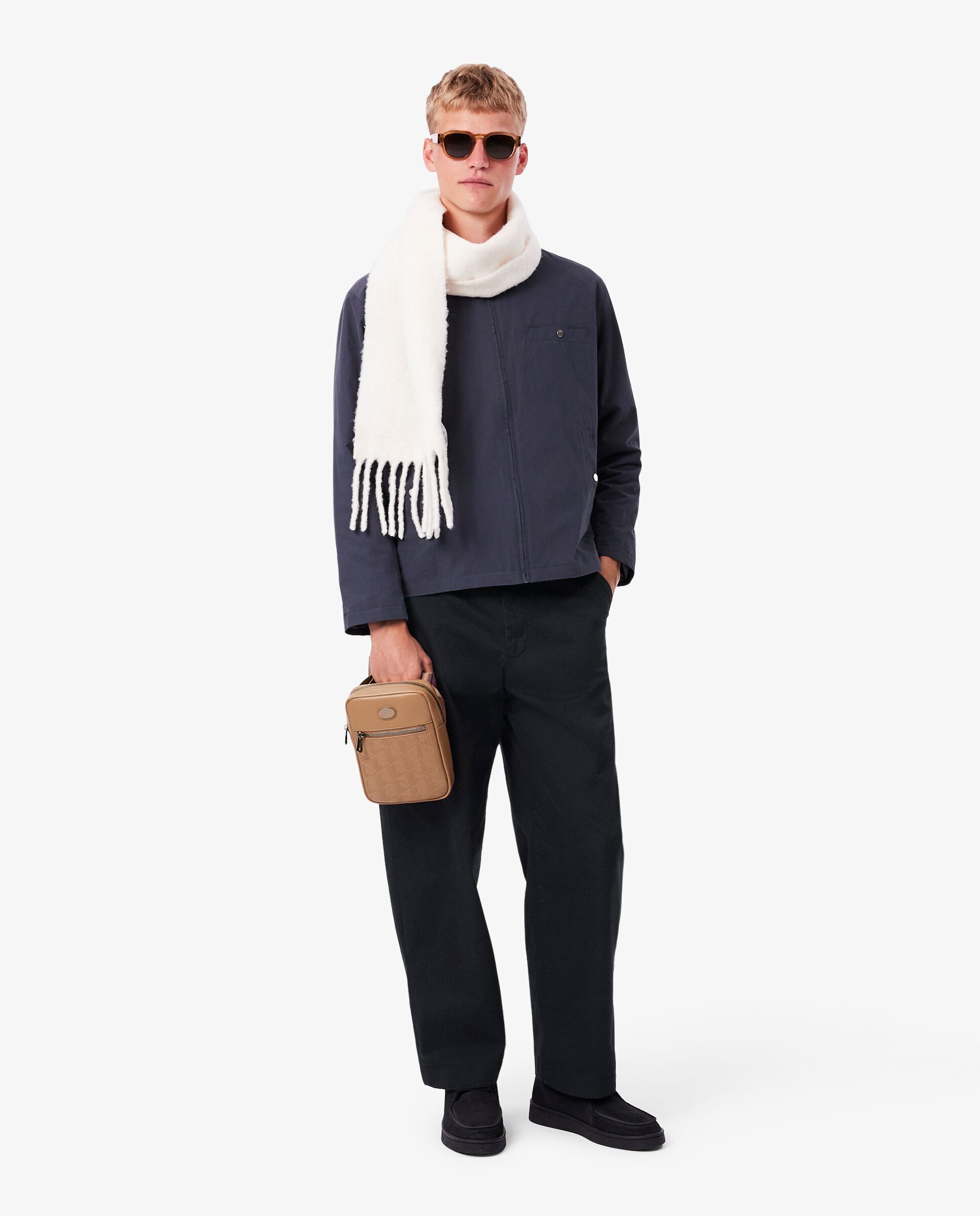 Imagen 2 de Cartera de hombre vertical con monograma estampado - Beige Beige