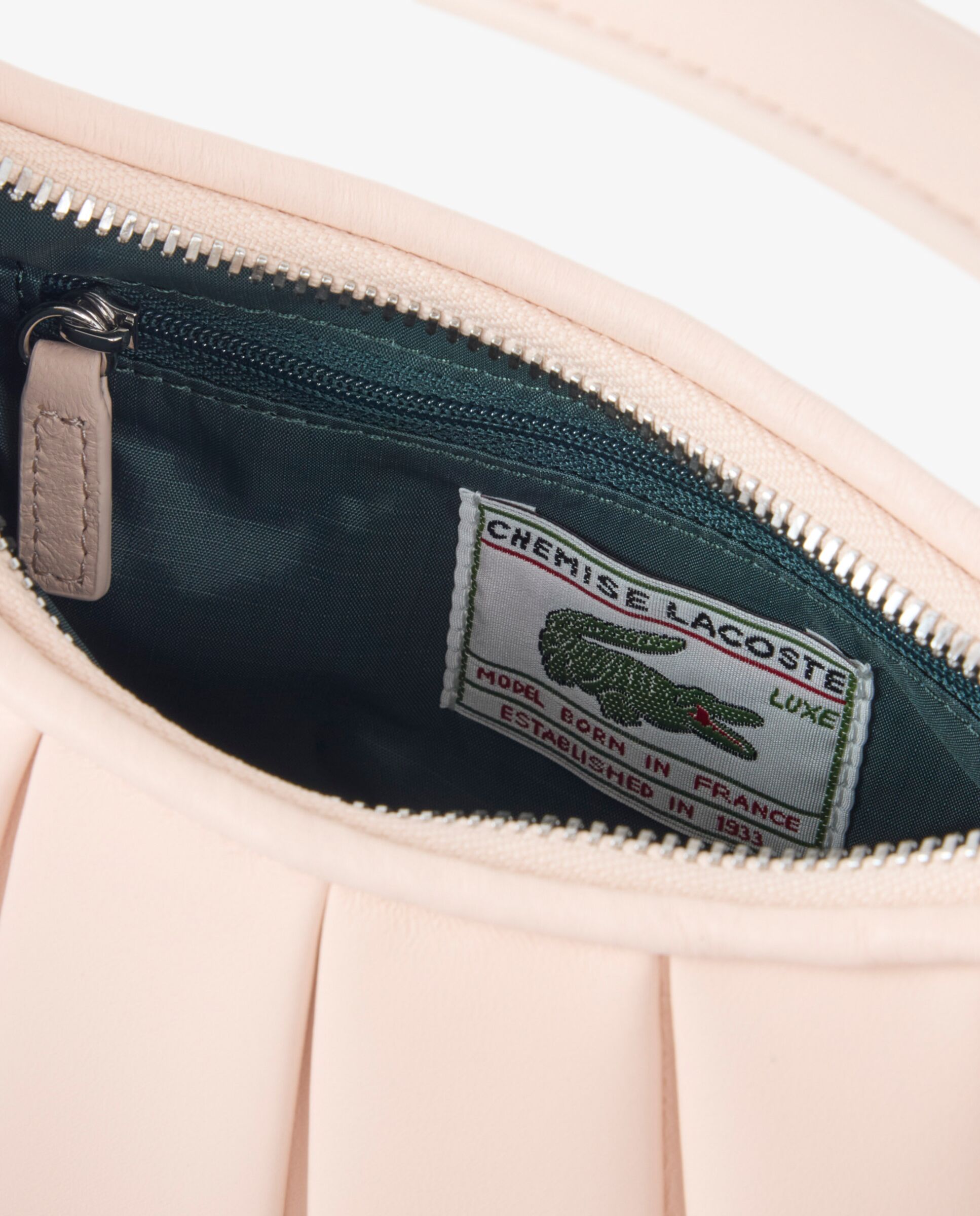 Bolso de piel pequeño Lenglen Runway - Lacoste - Rosa claro Rosa claro-4