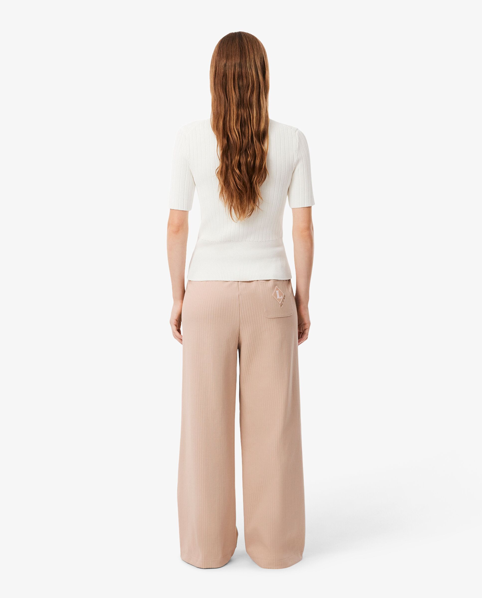 Pantalón de mujer de chándal de fabricación francesa en marrón - Lacoste - Beige Beige-2