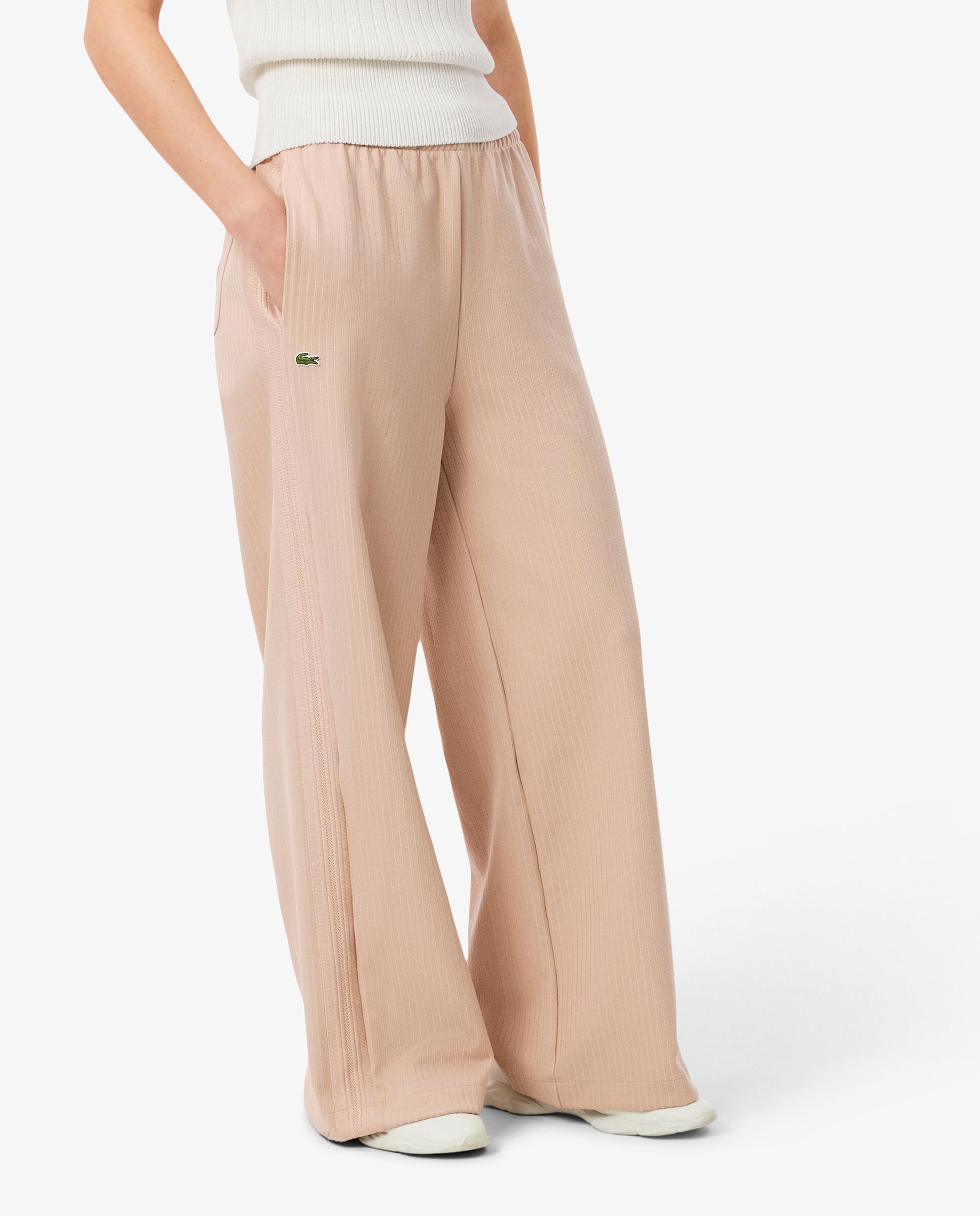 Pantalón de mujer de chándal de fabricación francesa en marrón - Lacoste - Beige Beige-3