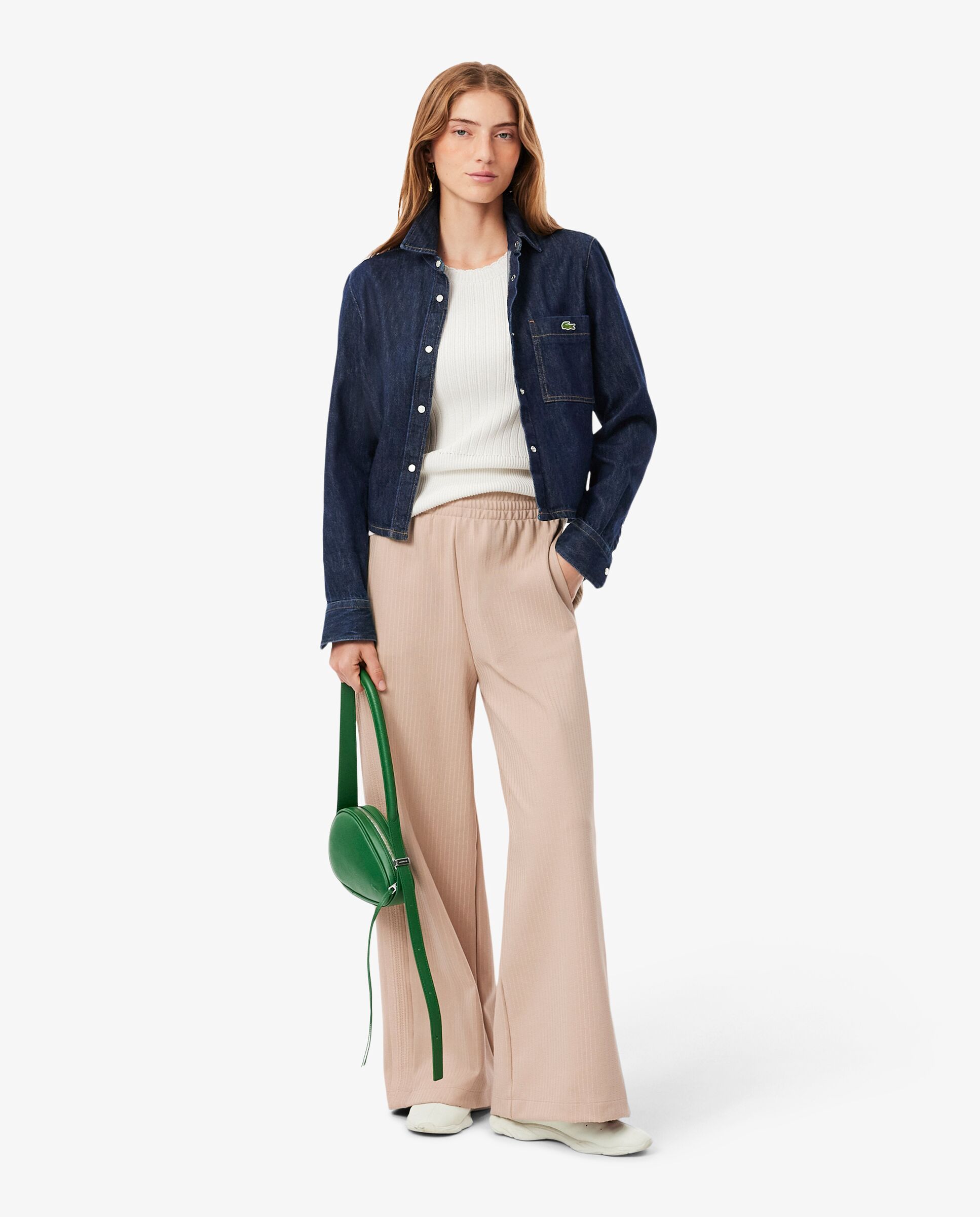 Pantalón de mujer de chándal de fabricación francesa en marrón - Lacoste - Beige Beige-4