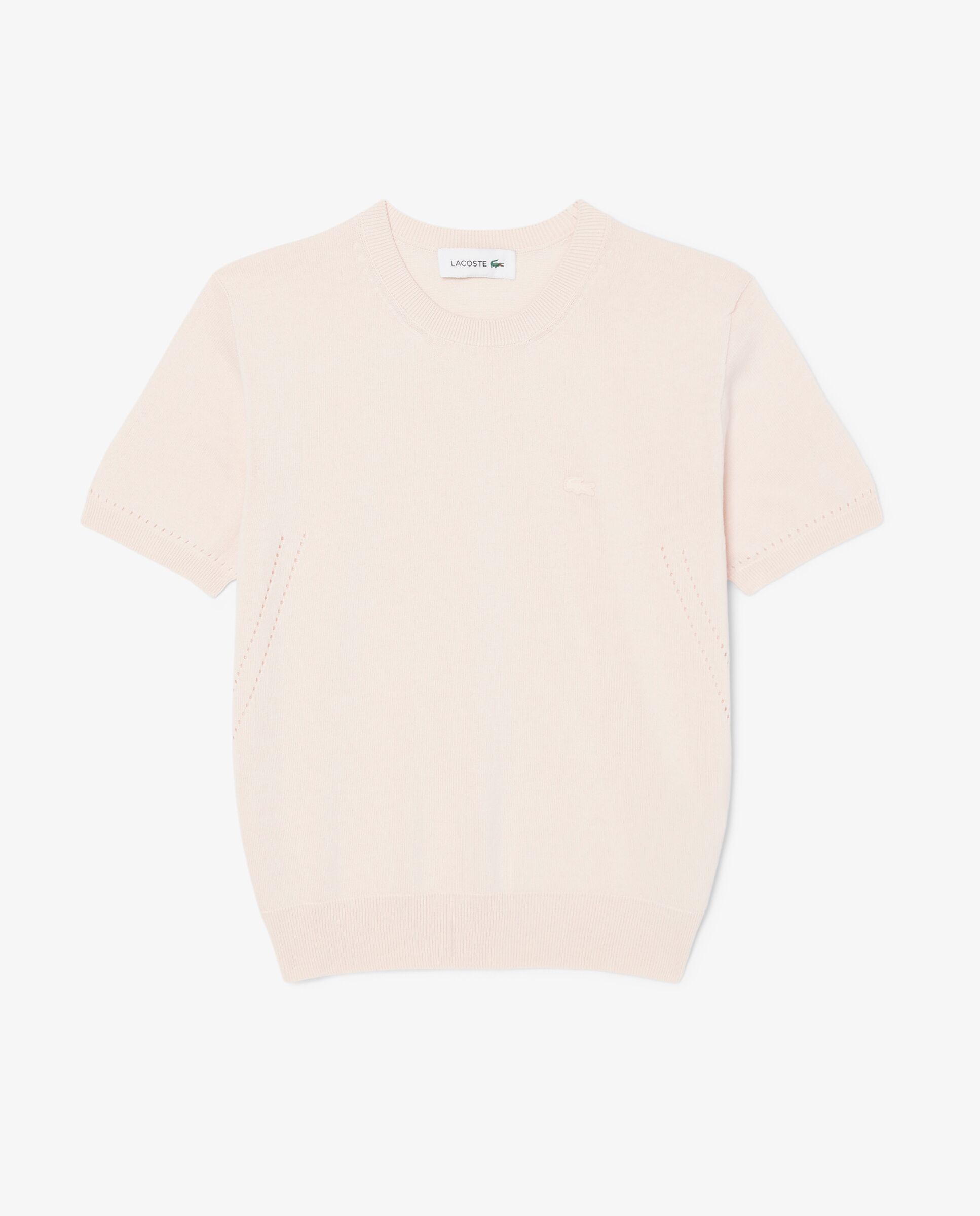 De manga corta de punto 3d en azul - Lacoste - Rosa Rosa-6