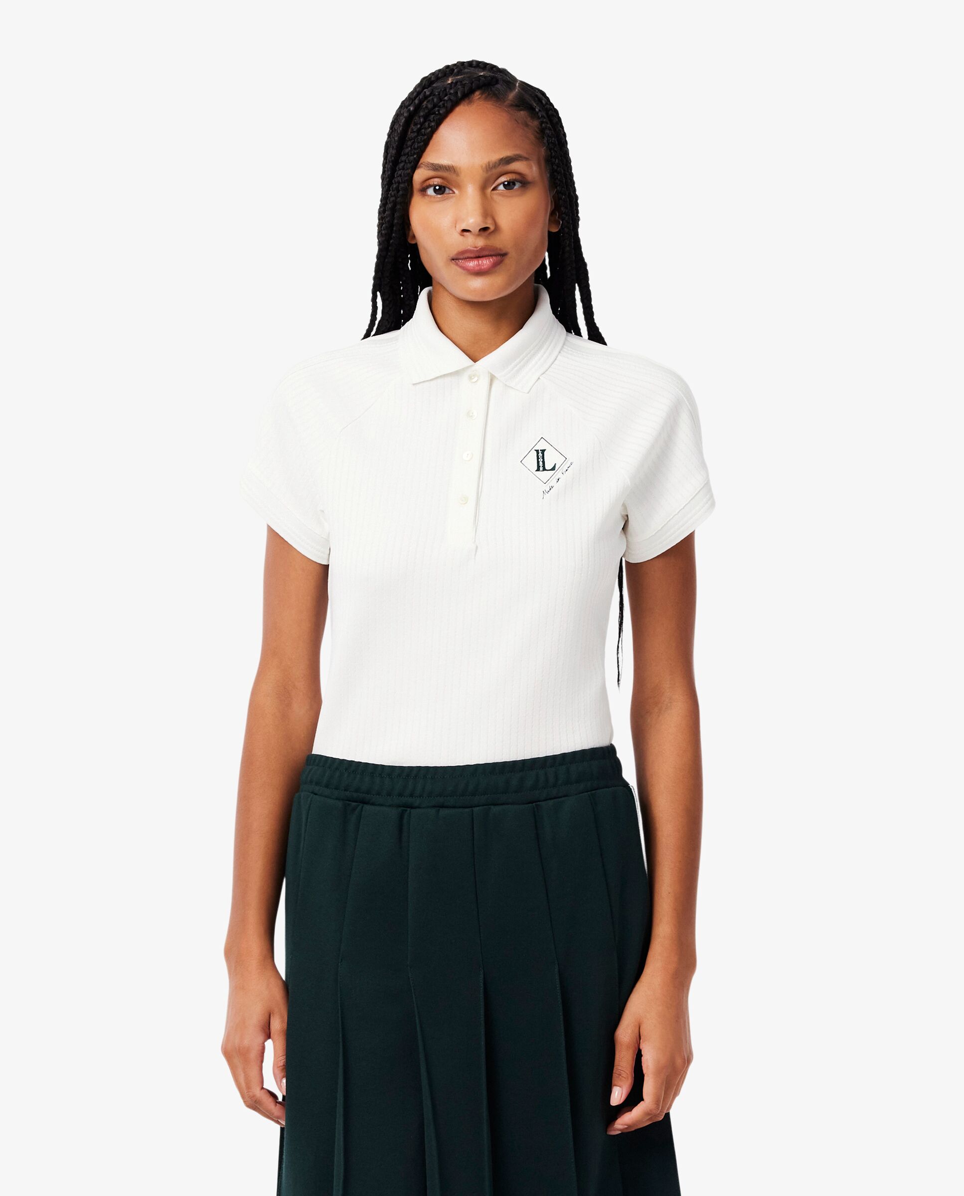Polo de mujer de corte ajustado fabricado en francia en blanco de manga corta - Lacoste - Blanco Blanco-1