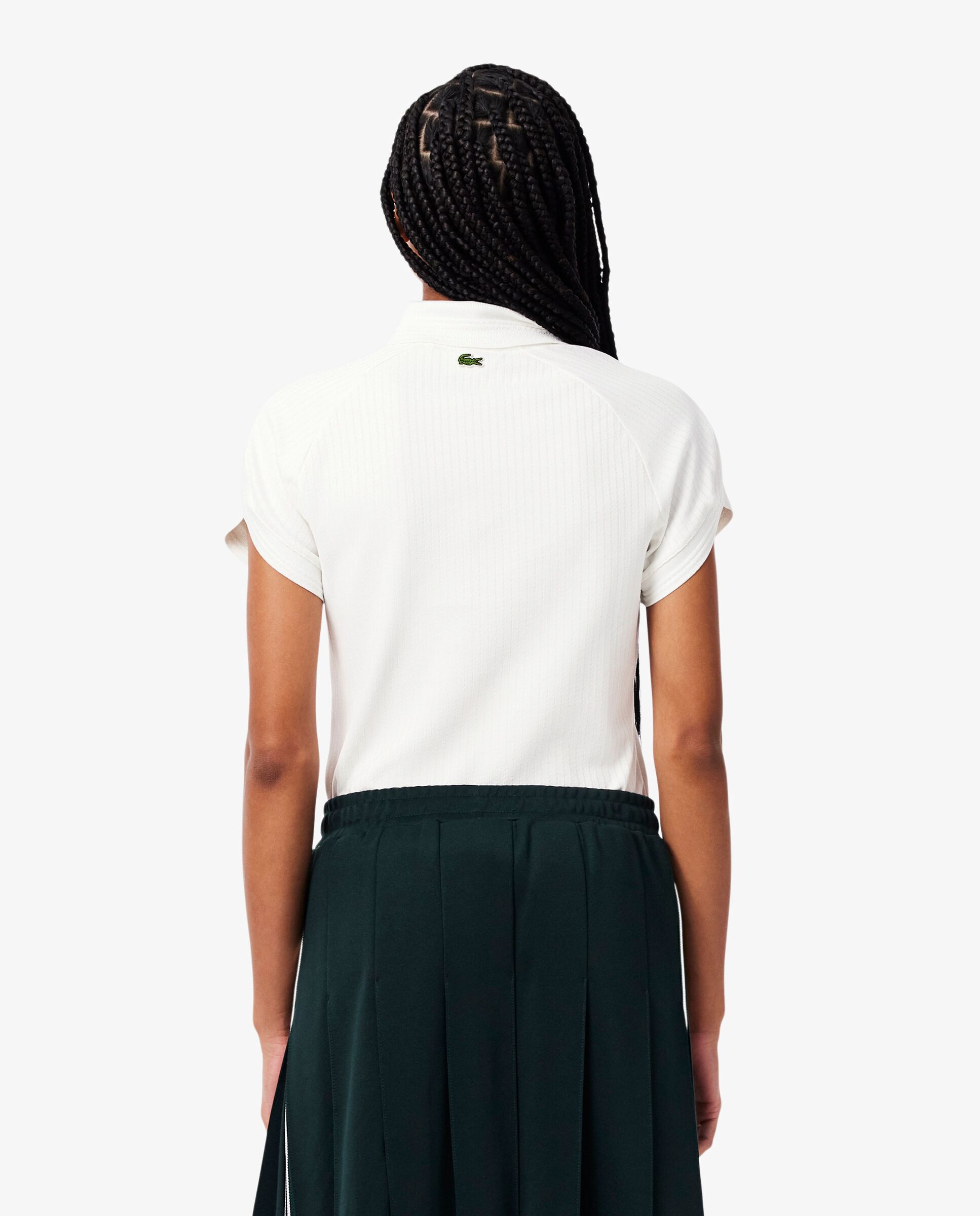 Polo de mujer de corte ajustado fabricado en francia en blanco de manga corta - Lacoste - Blanco Blanco-2