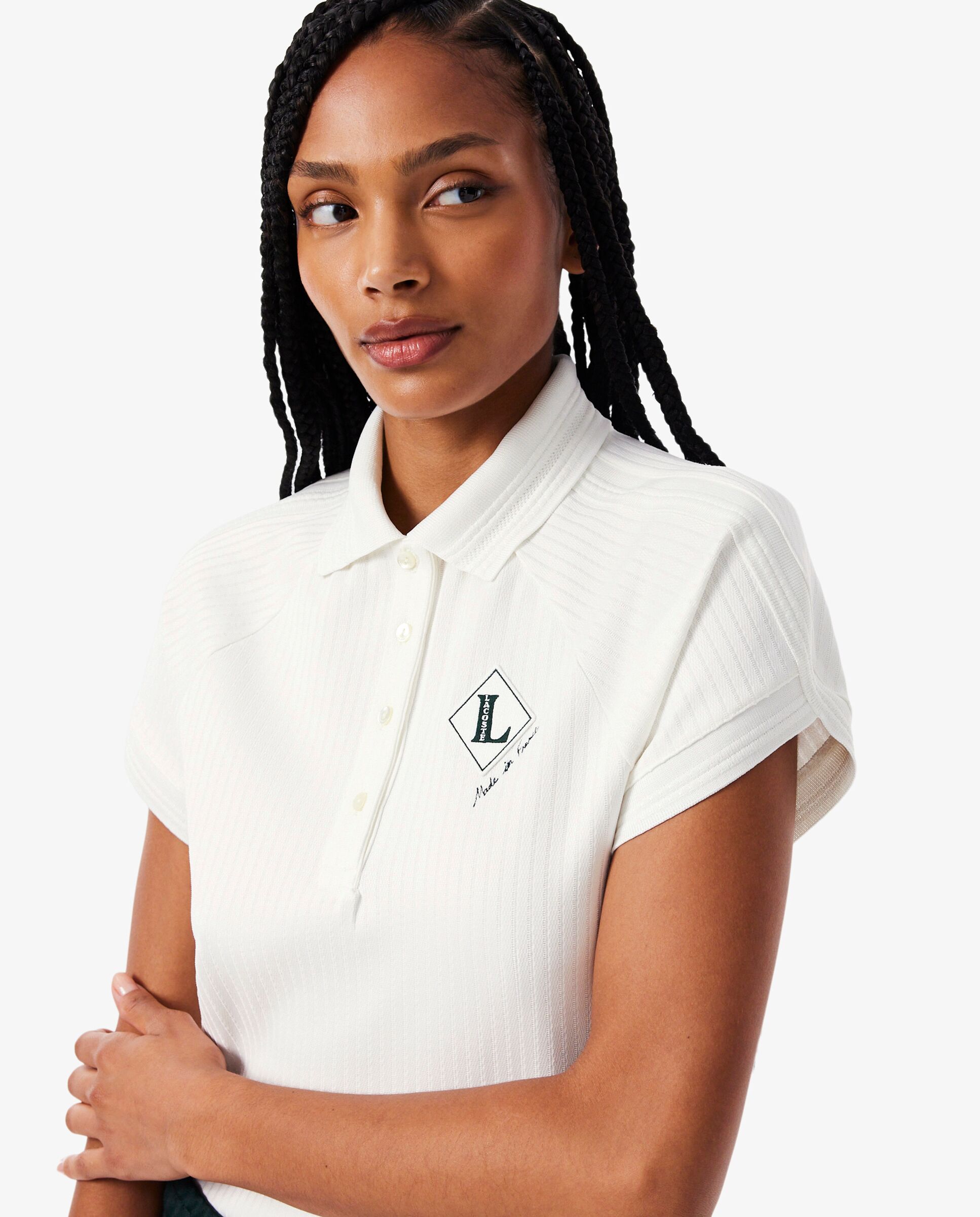Polo de mujer de corte ajustado fabricado en francia en blanco de manga corta - Lacoste - Blanco Blanco-3