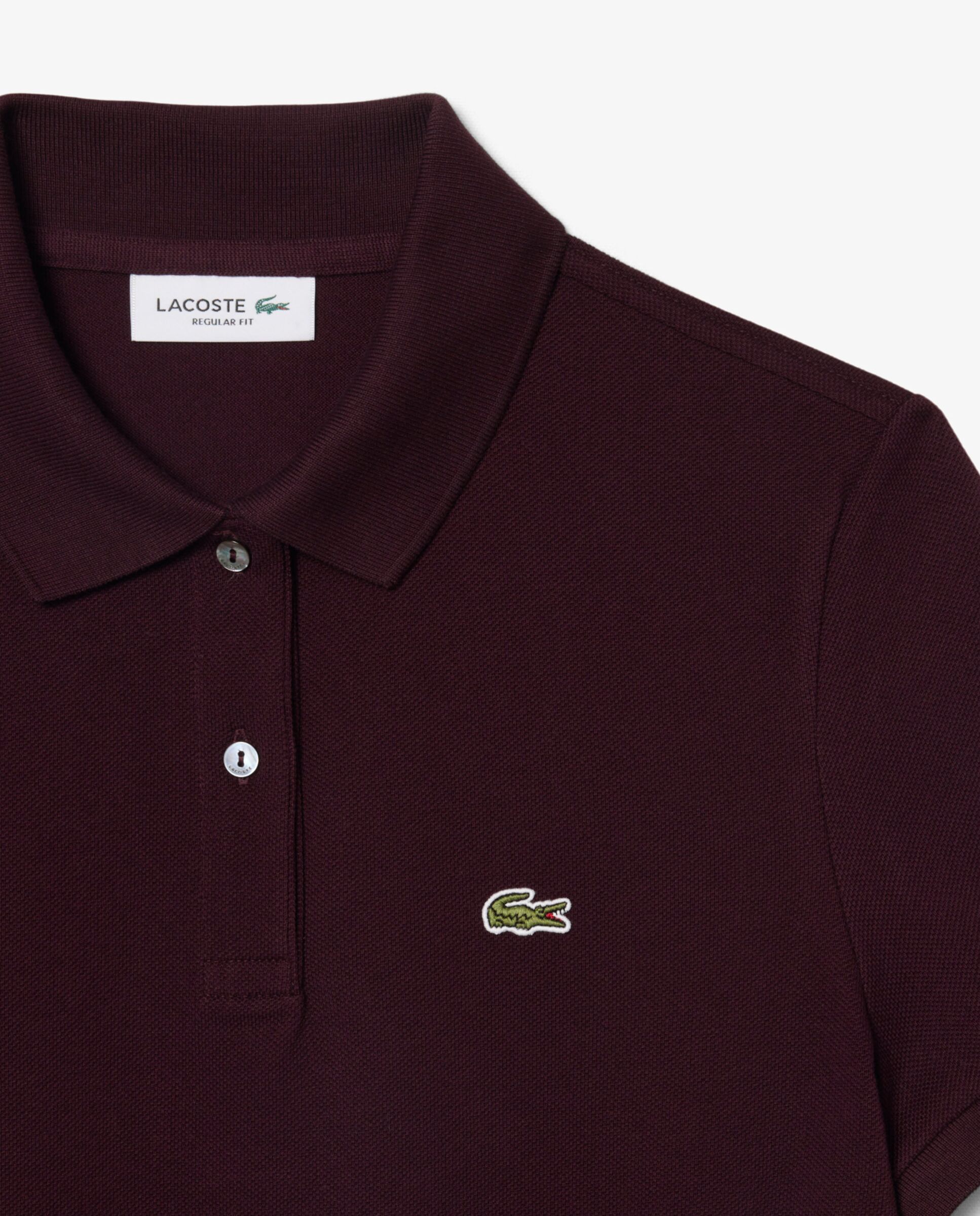 Polo de mujer de corte regular de petit piqué suave de manga corta - Lacoste - Marrón Marrón-5