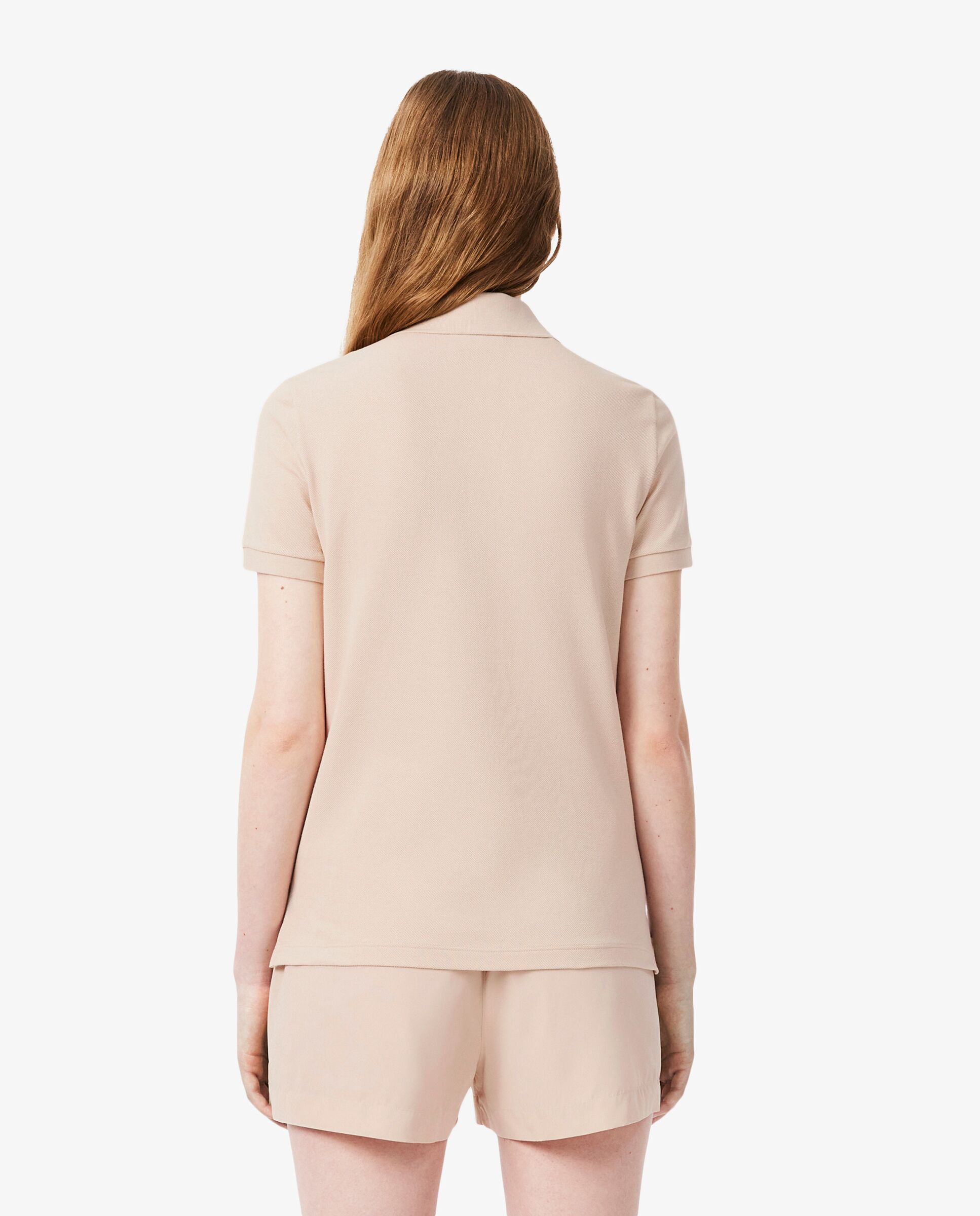 Polo de mujer de corte regular de petit piqué suave de manga corta - Lacoste - Beige Beige-2