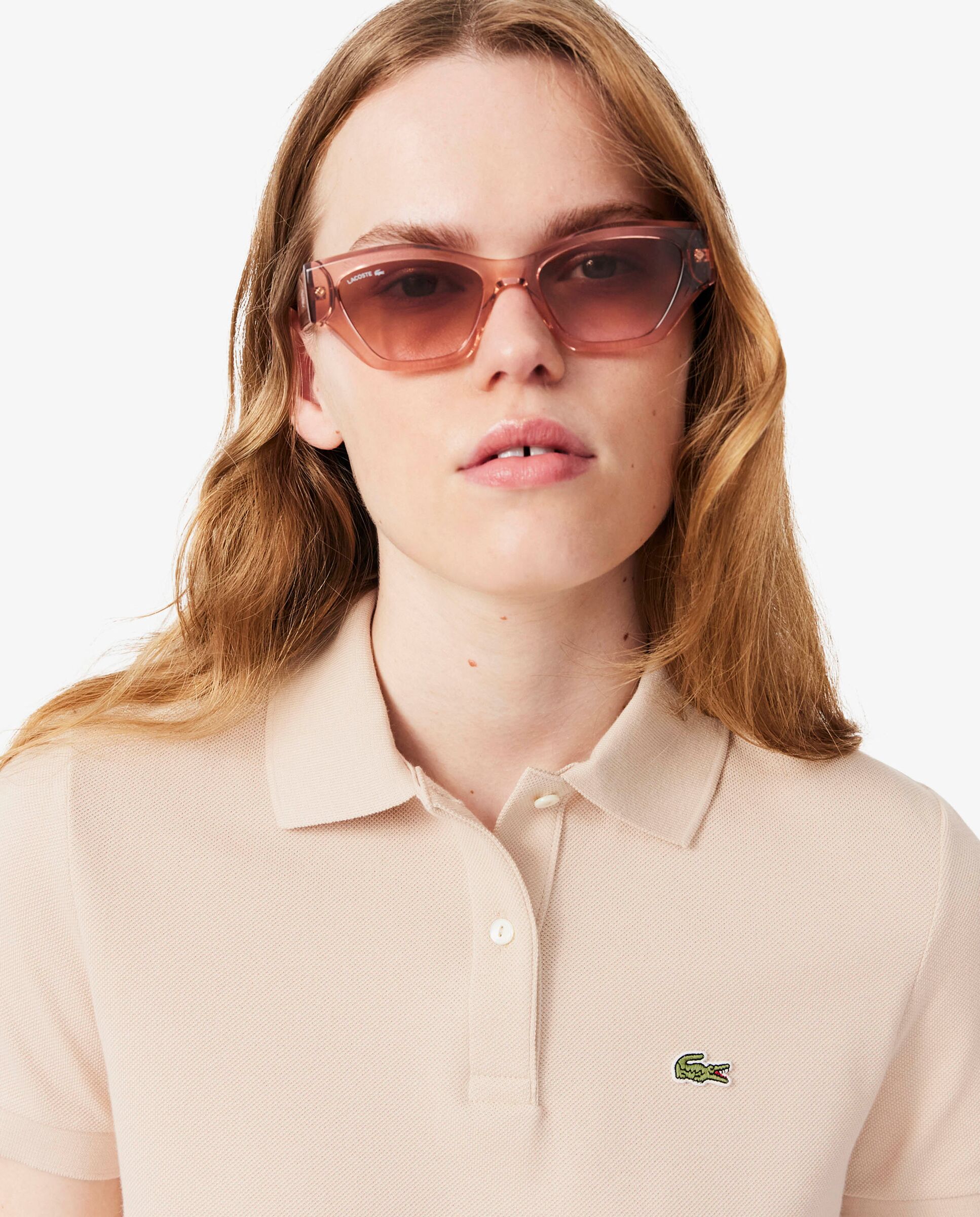 Polo de mujer de corte regular de petit piqué suave de manga corta - Lacoste - Beige Beige-3