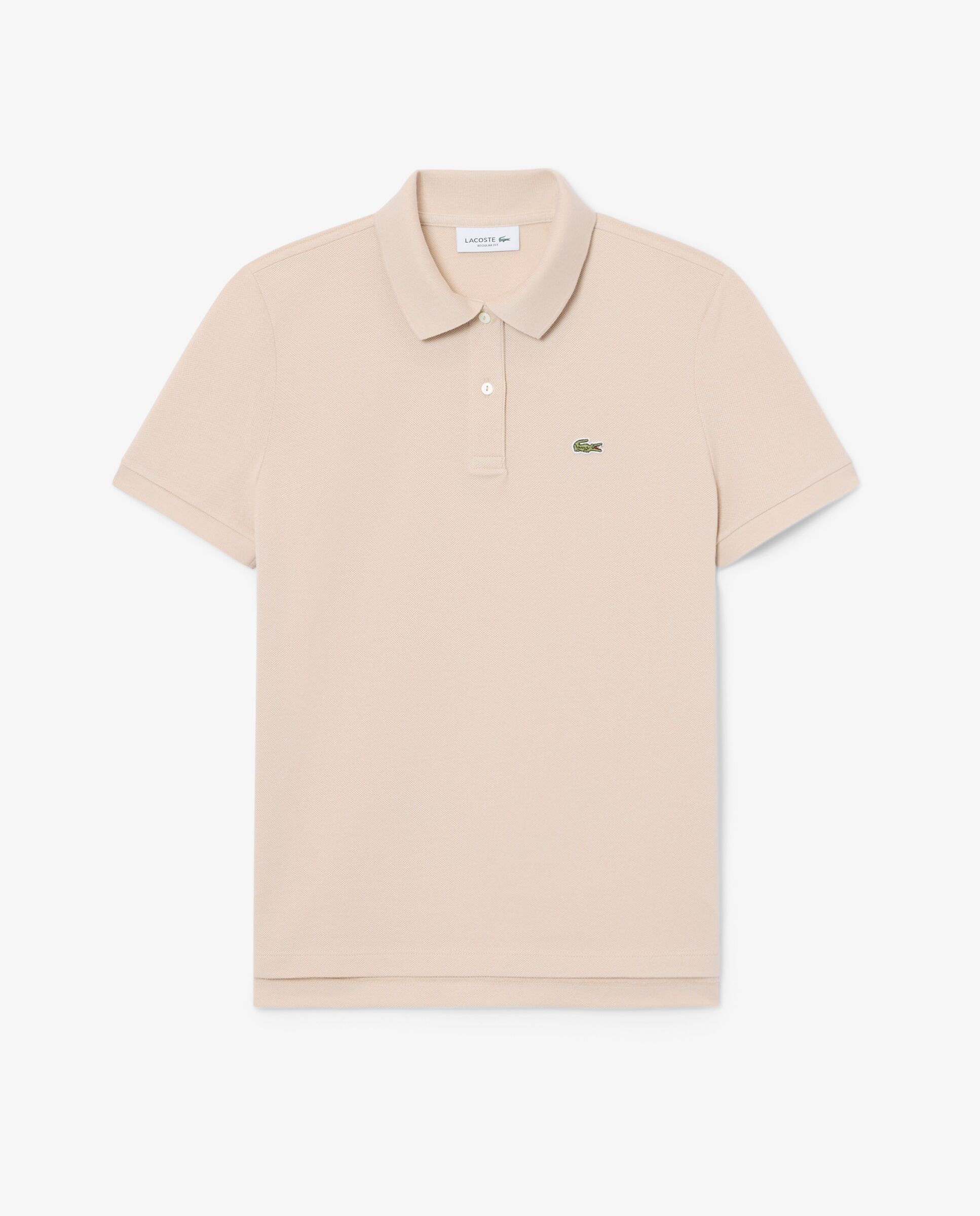 Polo de mujer de corte regular de petit piqué suave de manga corta - Lacoste - Beige Beige-6